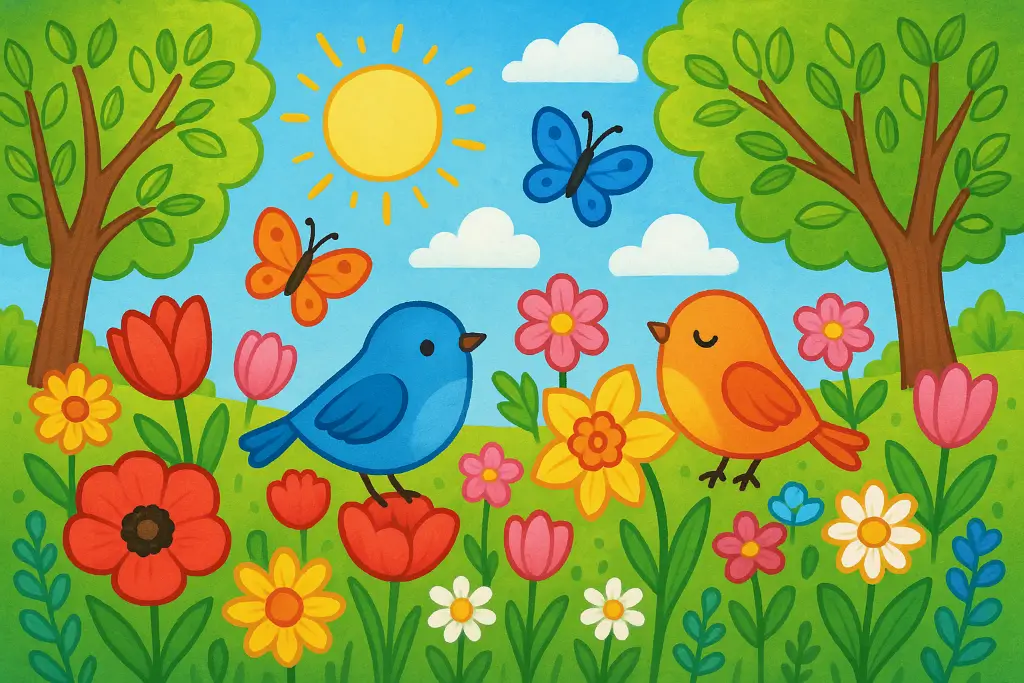 spring coloring pages