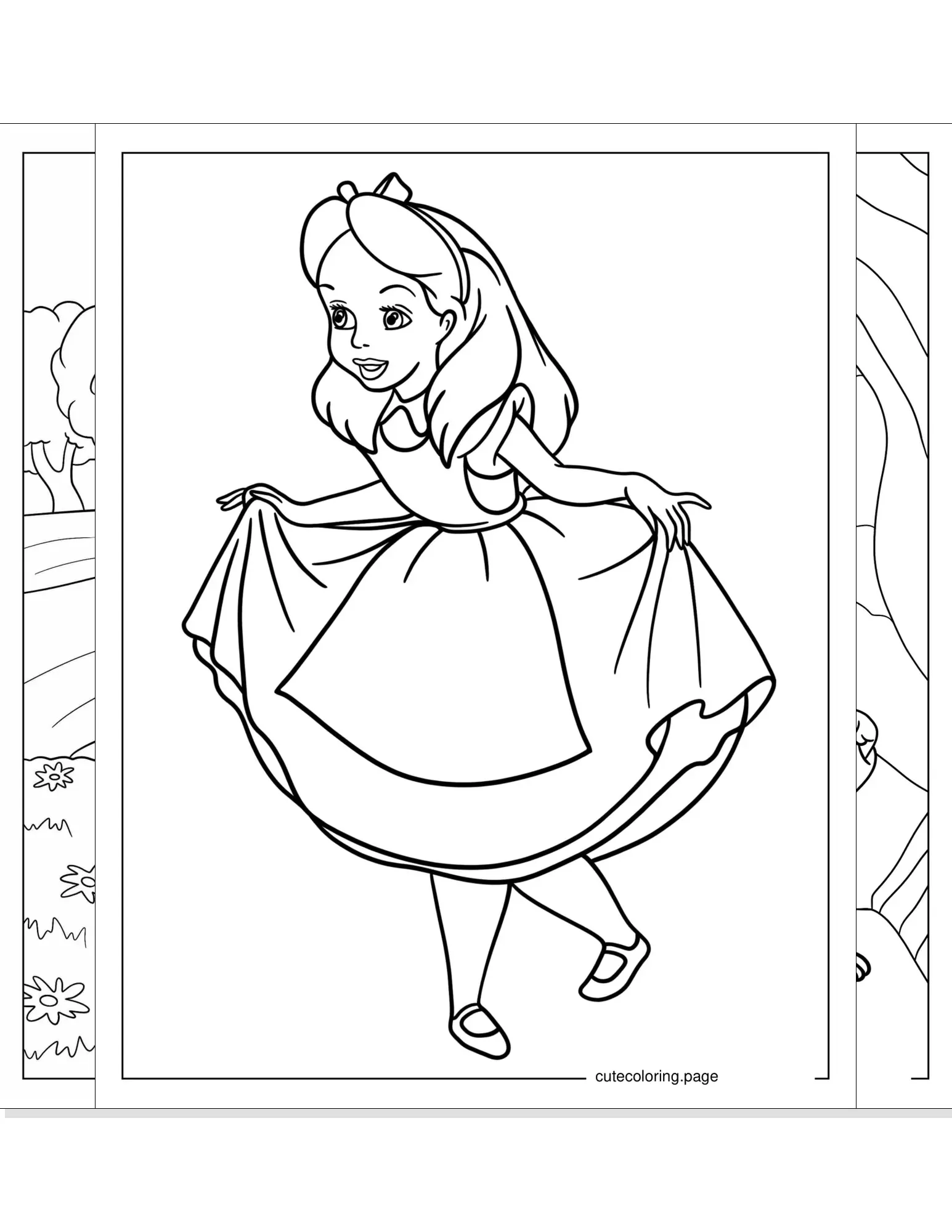 alice in wonderland coloring pages