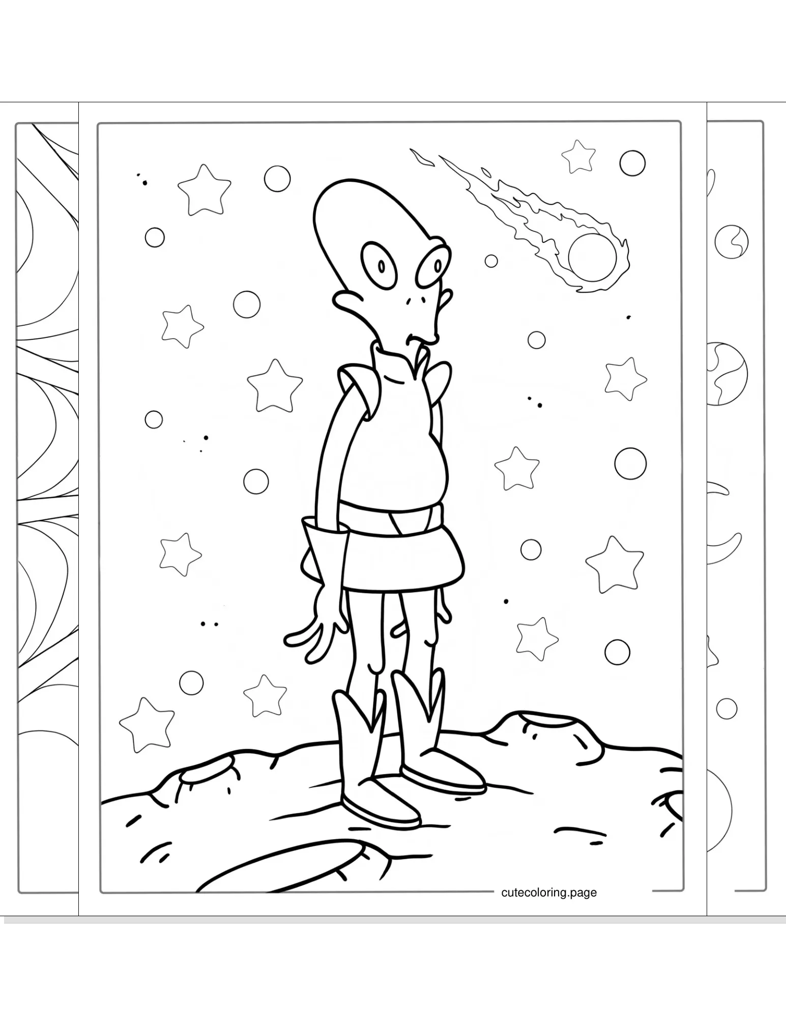 alien coloring pages