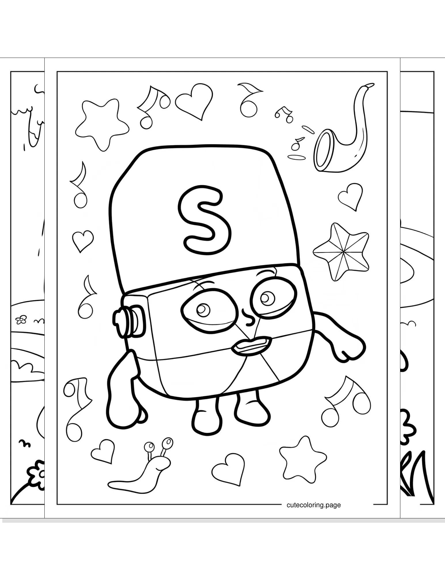 alphablock coloring pages