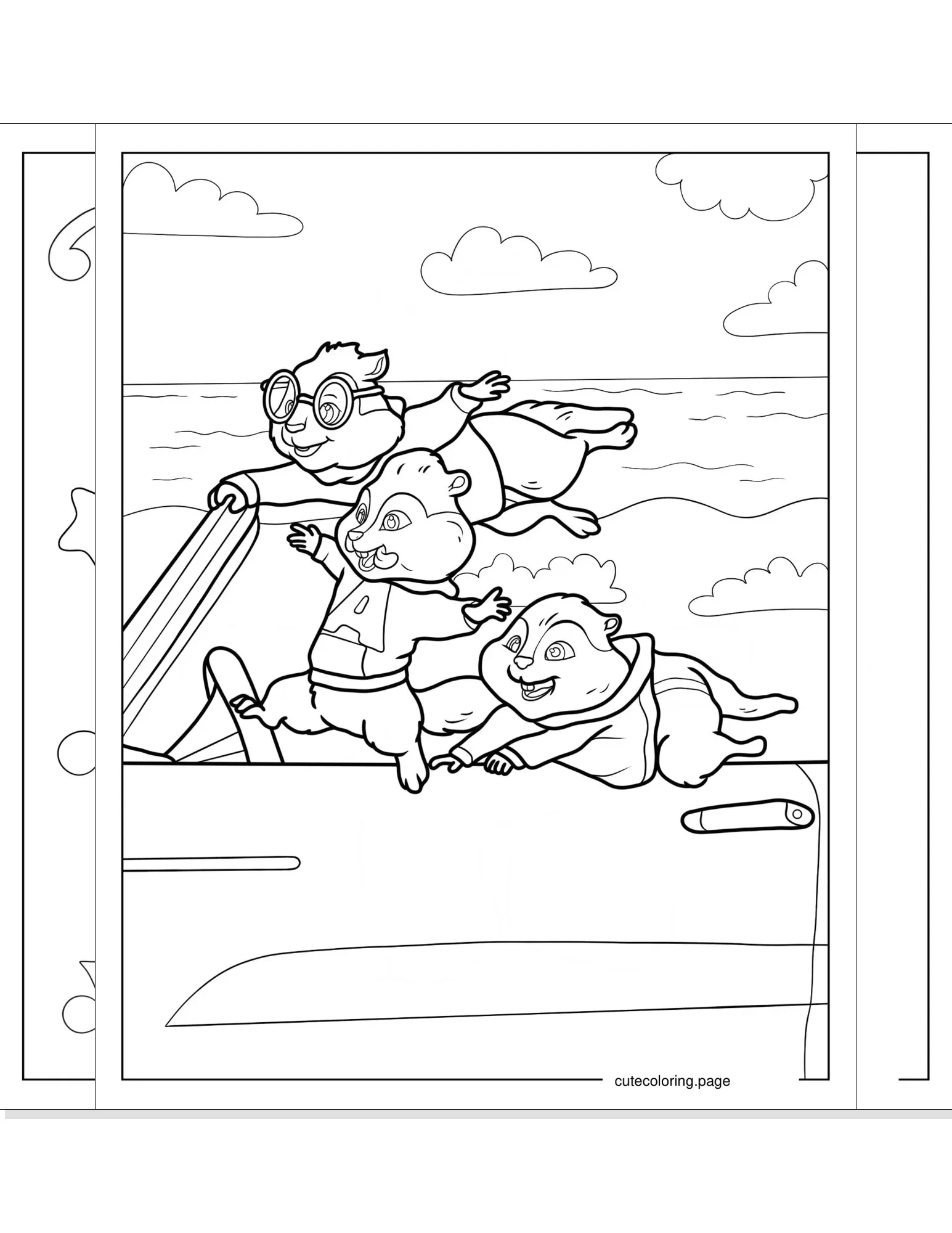 alvin and the chipmunks coloring pages