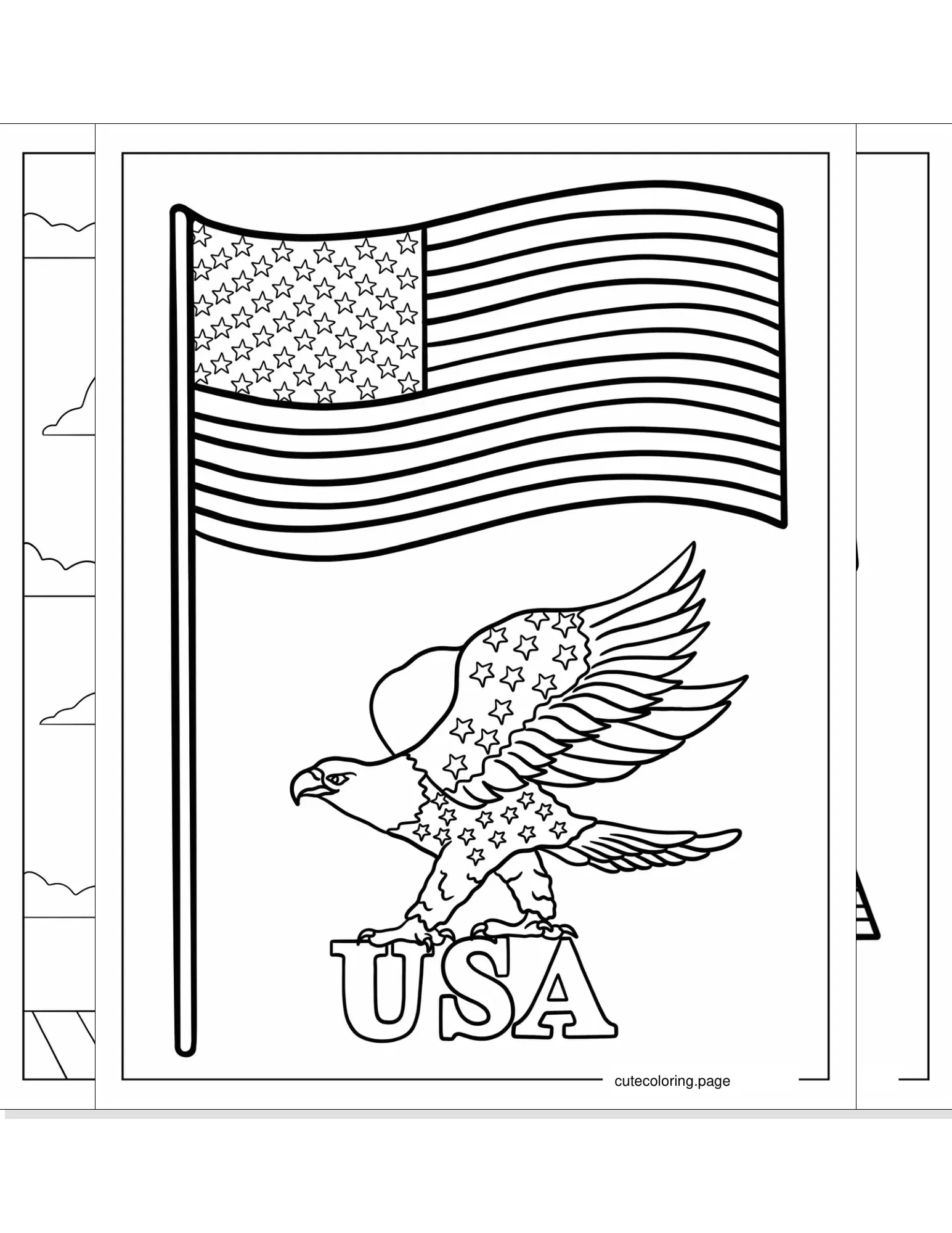 american flag coloring pages