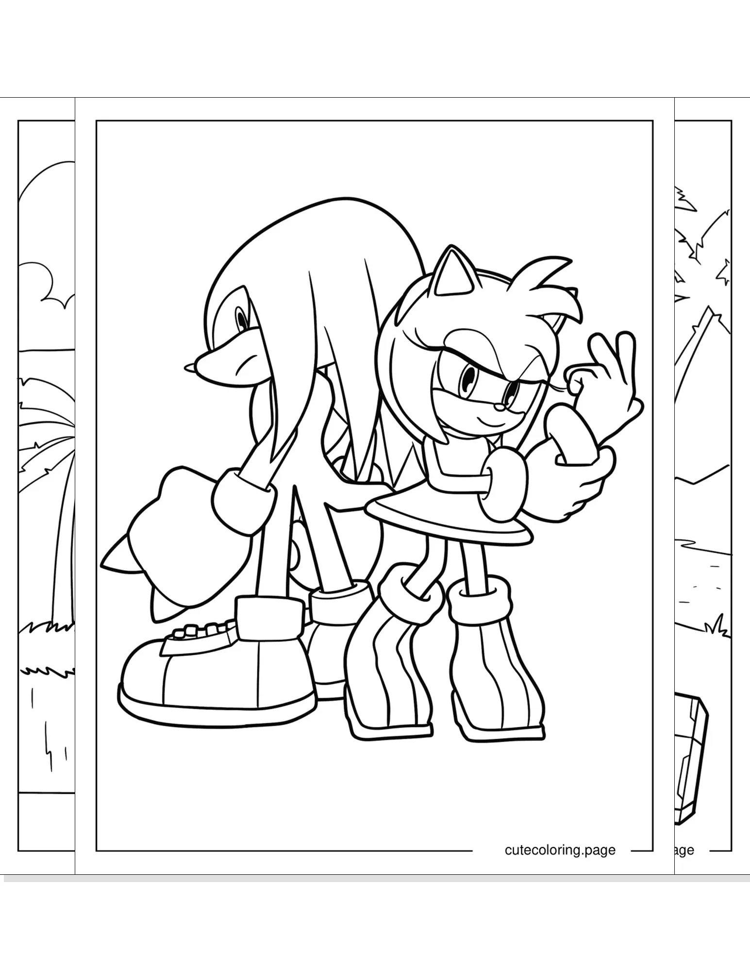 amy rose coloring pages