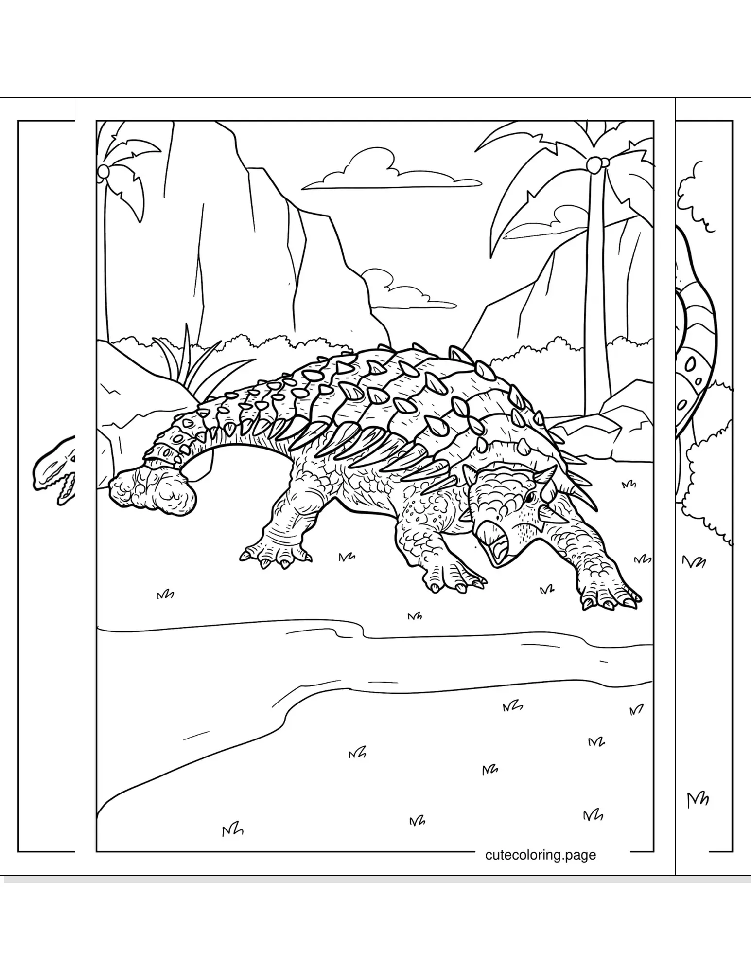 ankylosaurus coloring pages