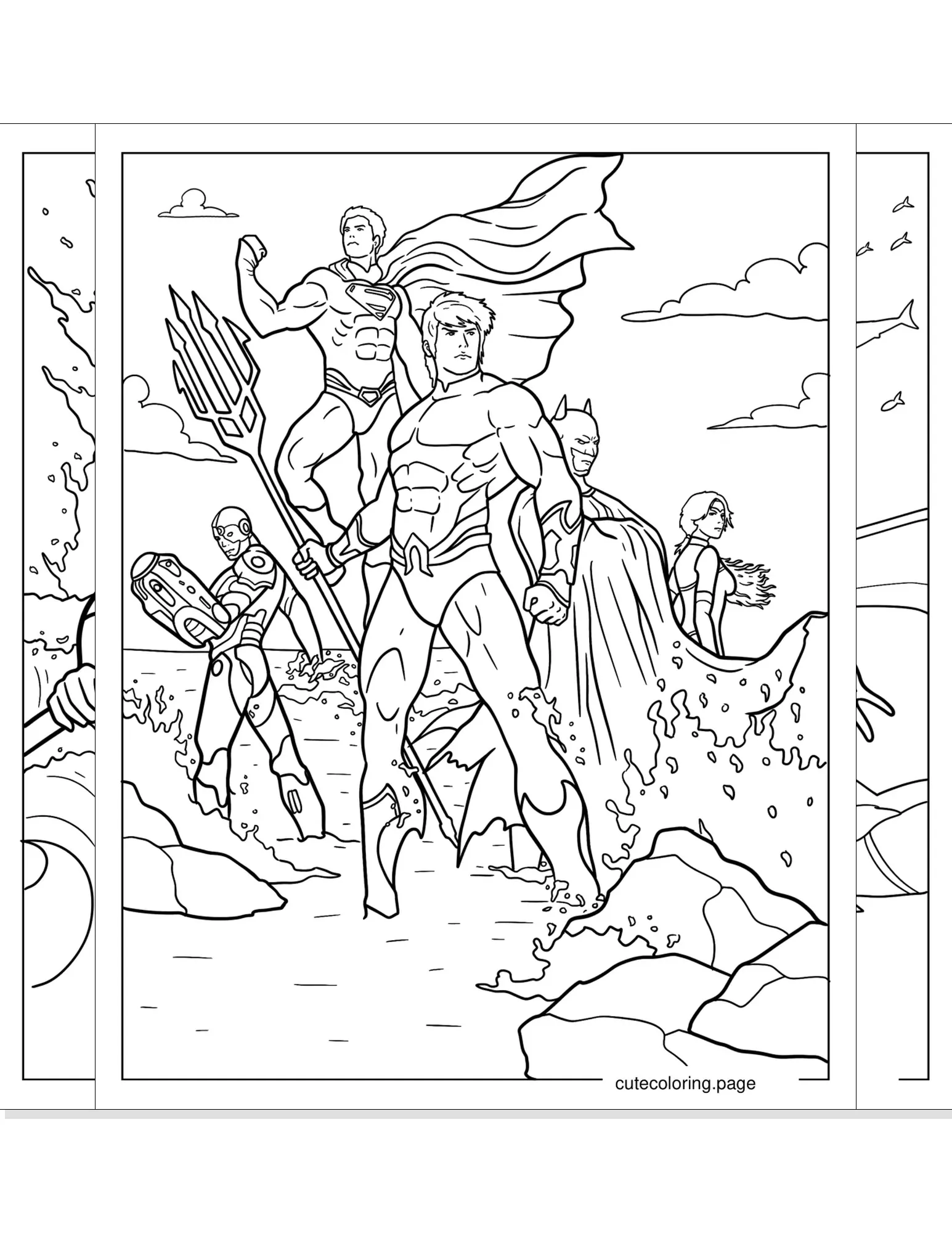 aquaman coloring pages