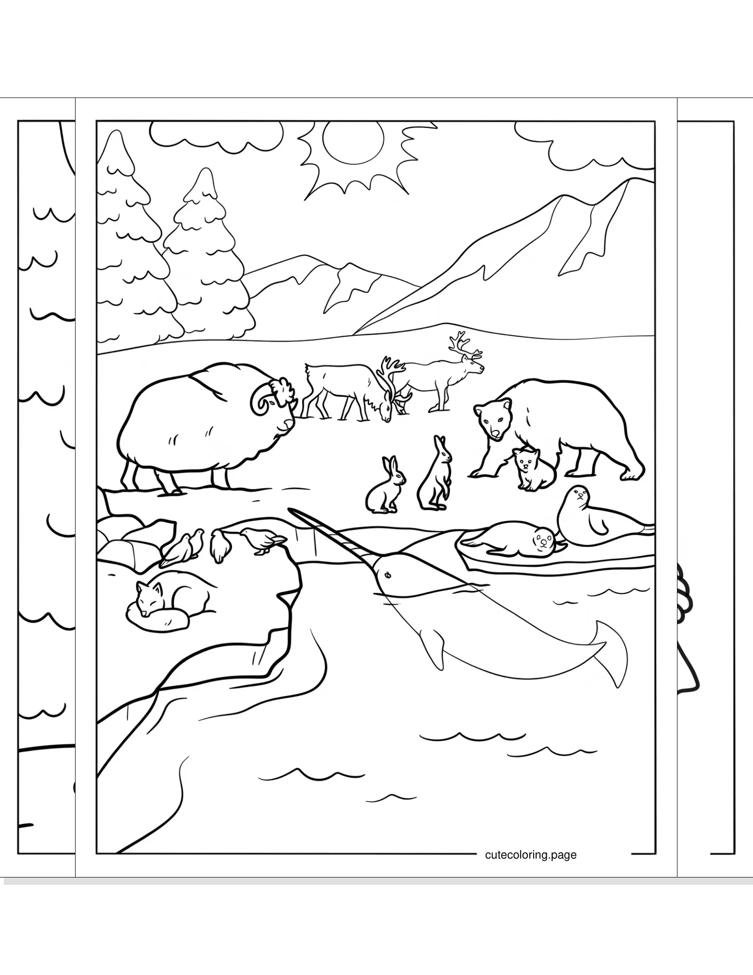 arctic animals coloring pages