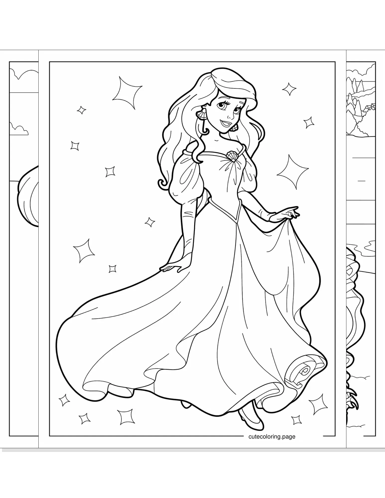 ariel coloring pages