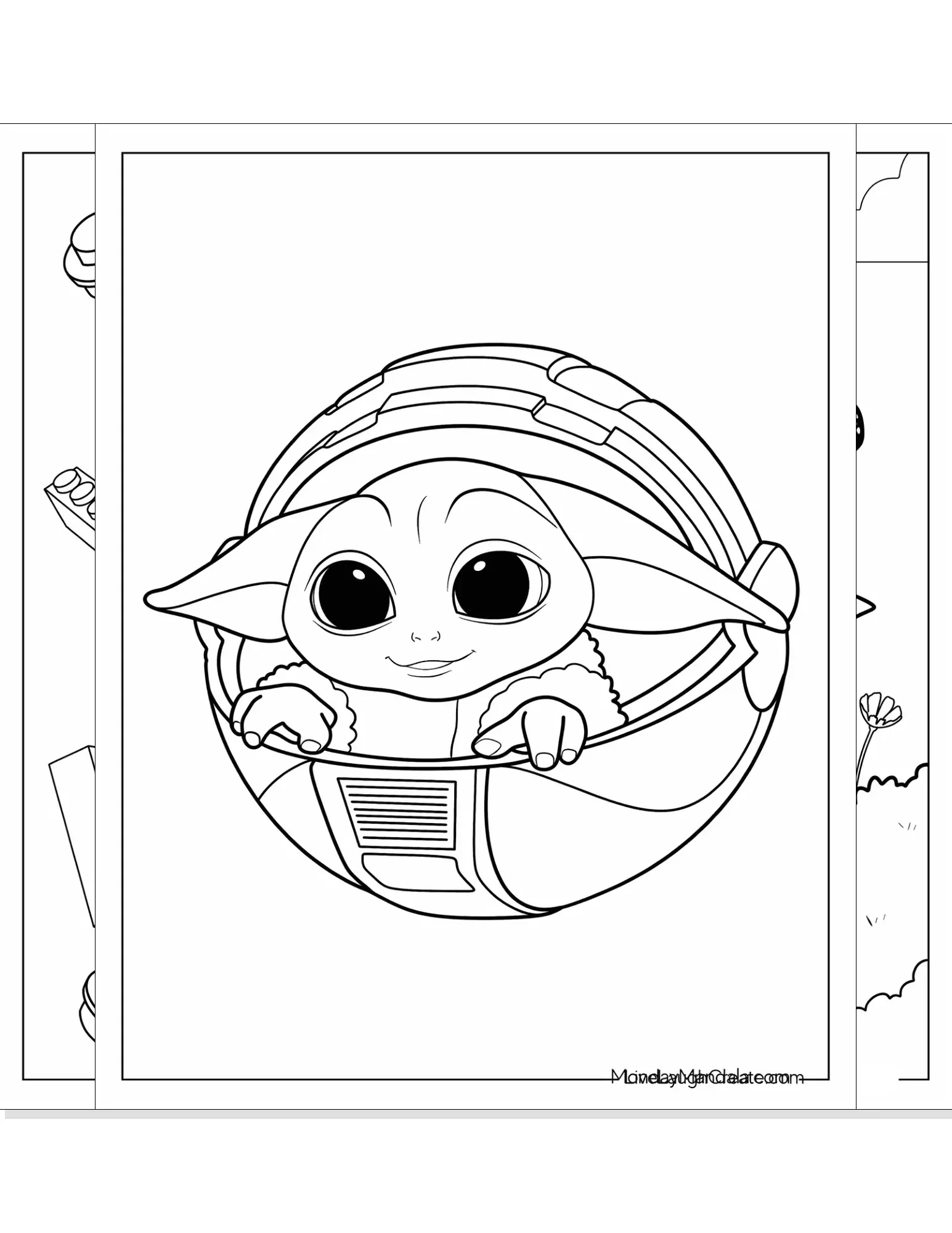 baby yoda coloring pages