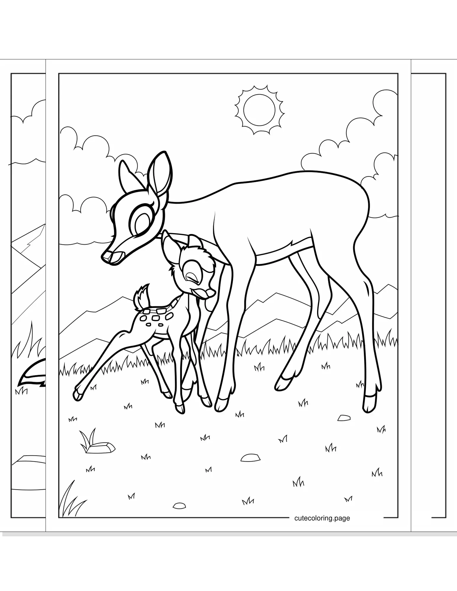 bambi coloring pages