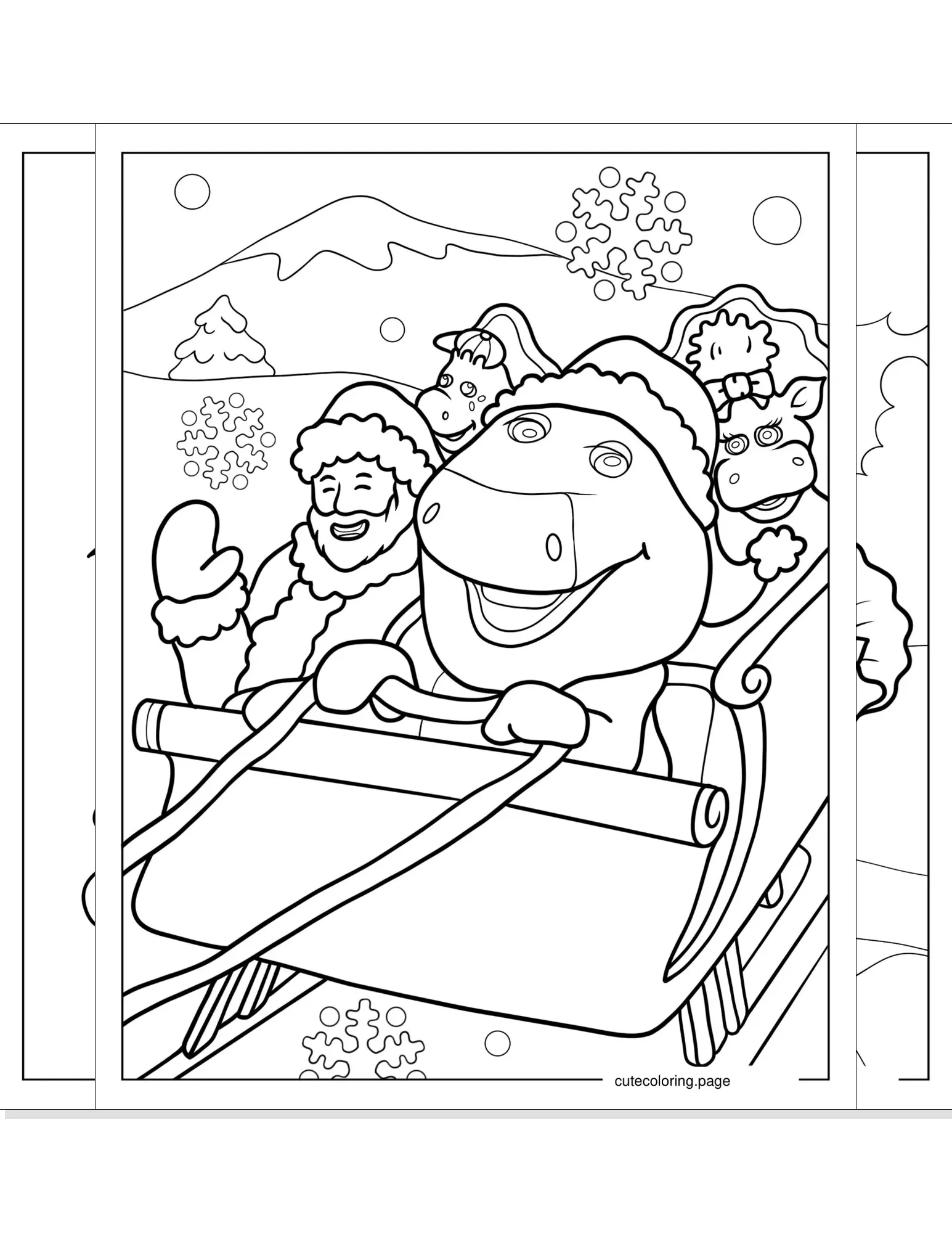 barney coloring pages