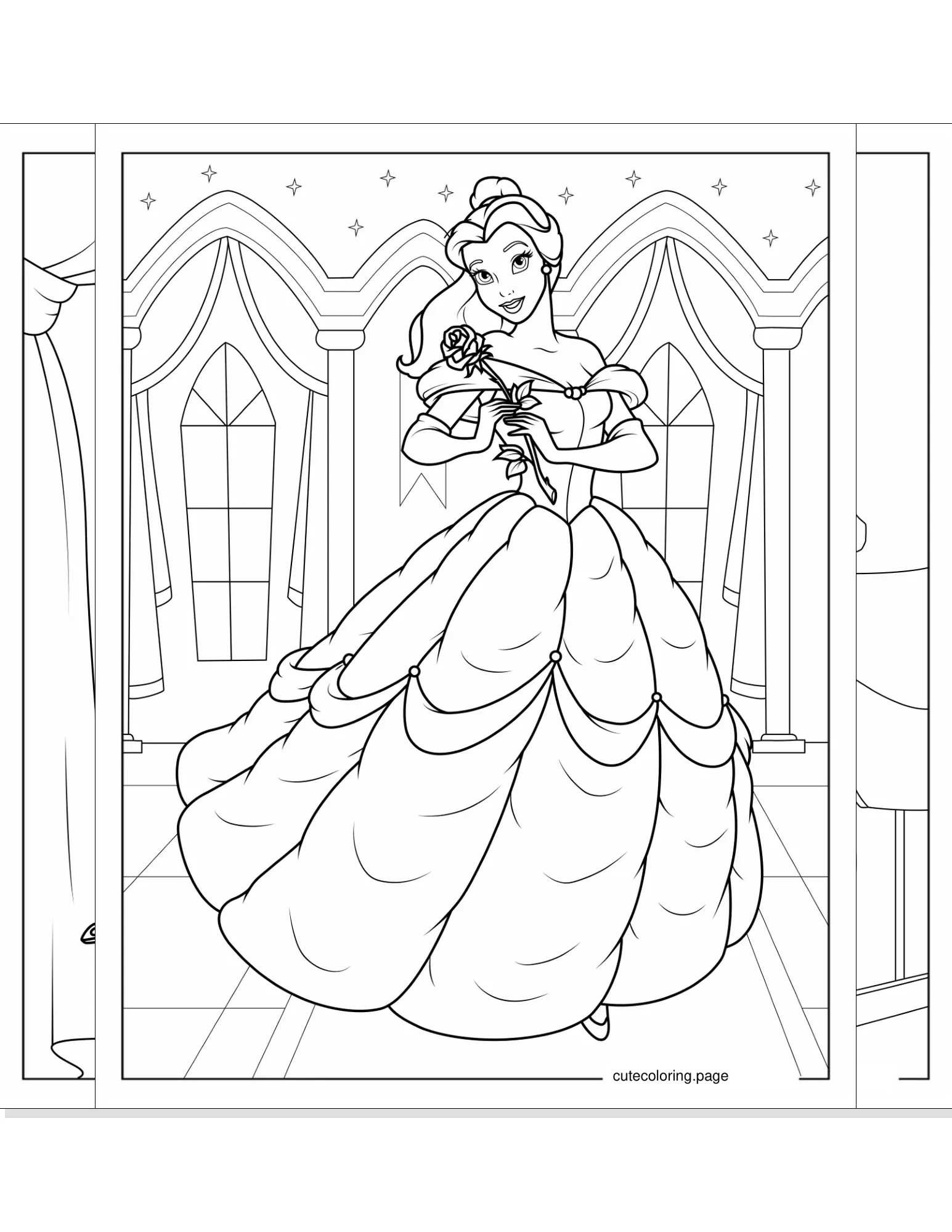 belle coloring pages