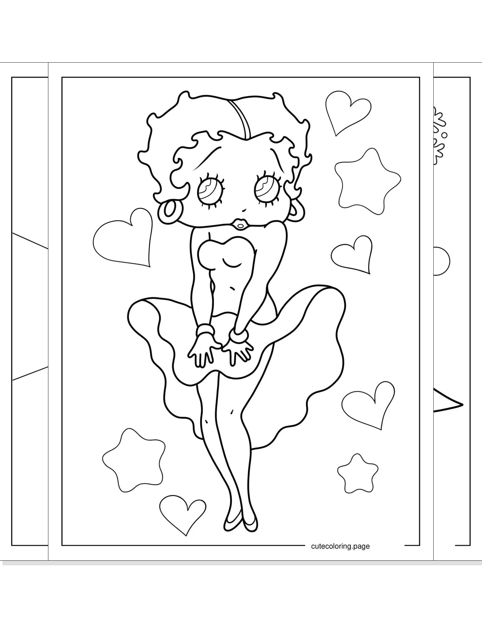 betty boop coloring pages