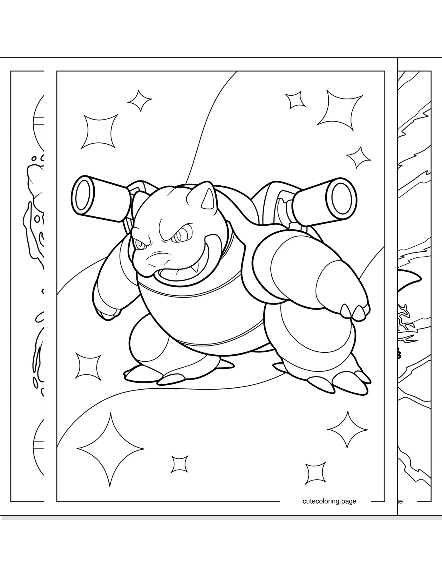 blastoise coloring pages