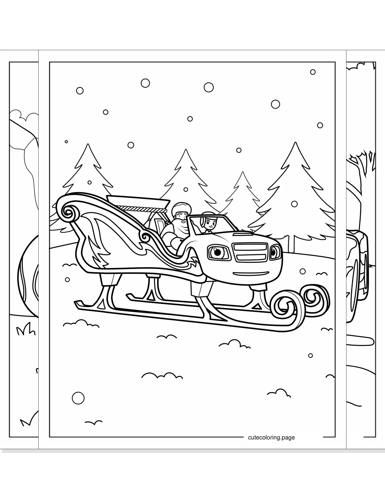 blaze coloring pages