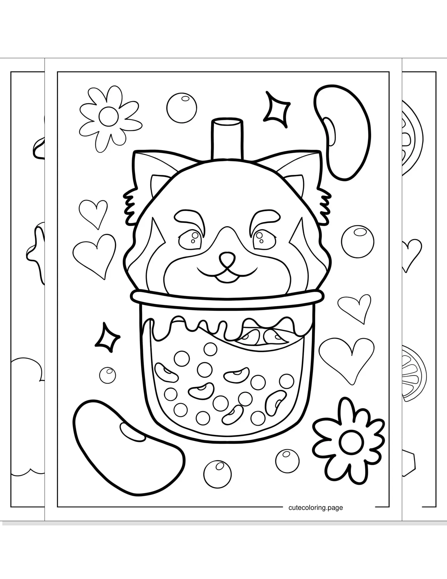 boba tea coloring pages