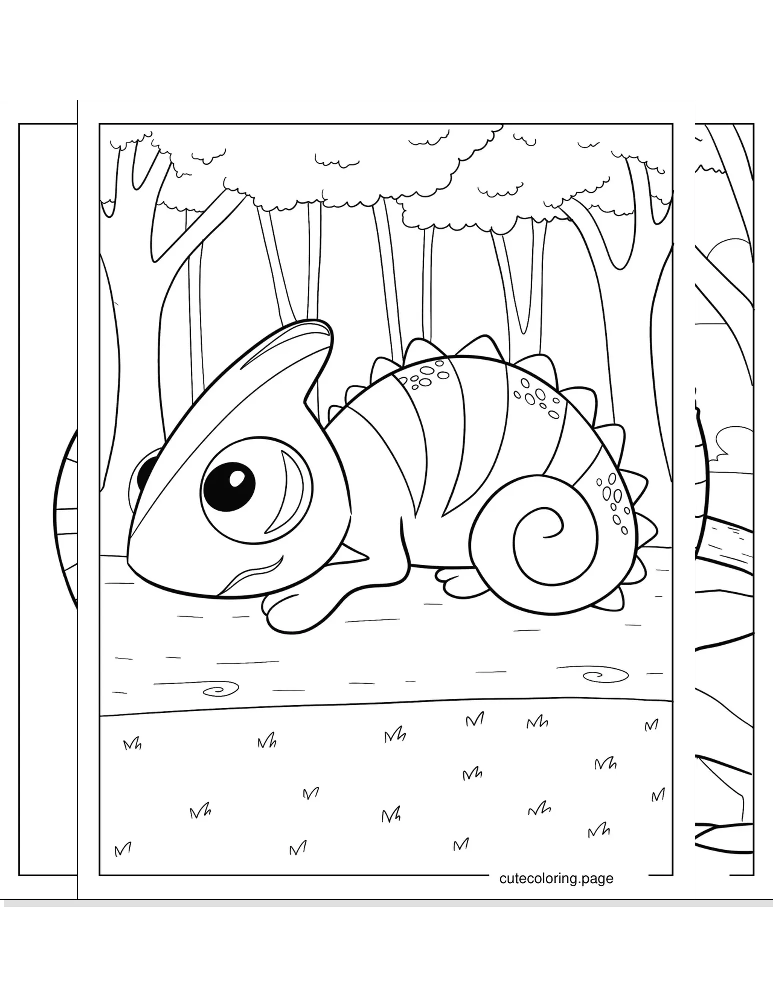 chameleon coloring pages