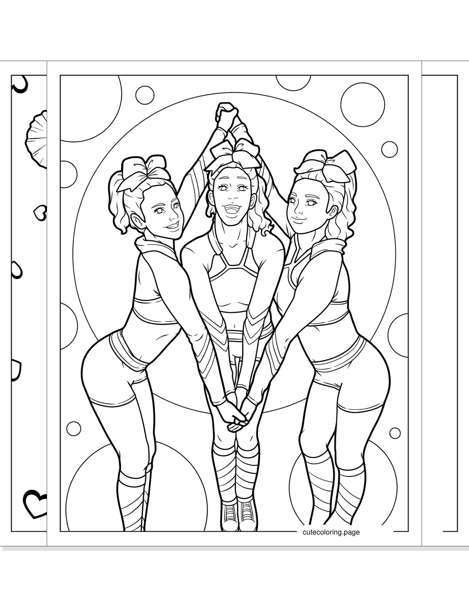 cheerleading coloring pages