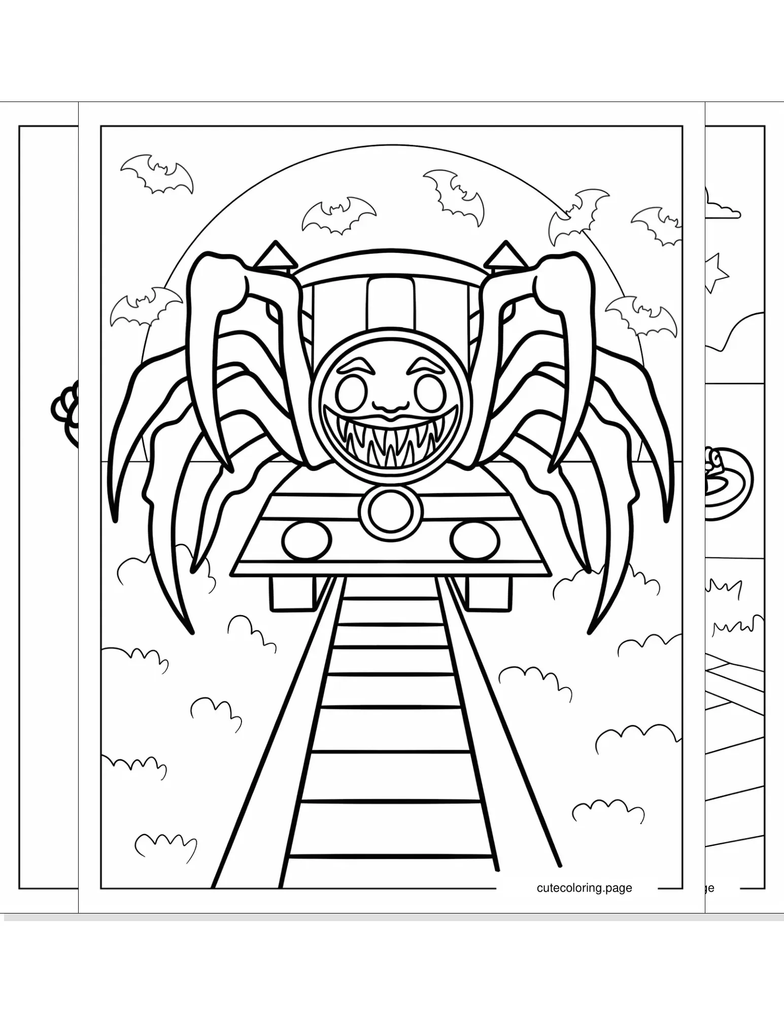 choo choo charles coloring pages