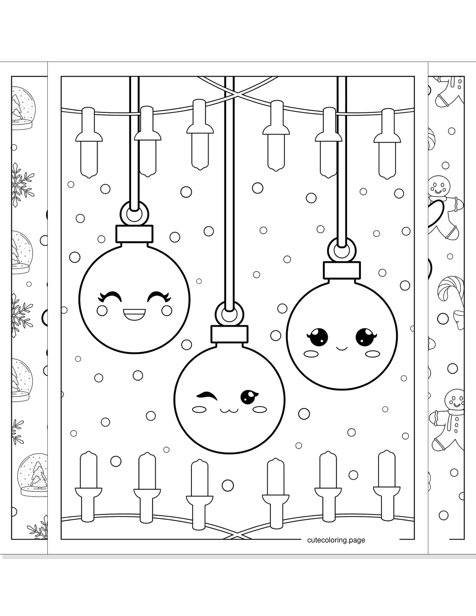 christmas ornament coloring pages