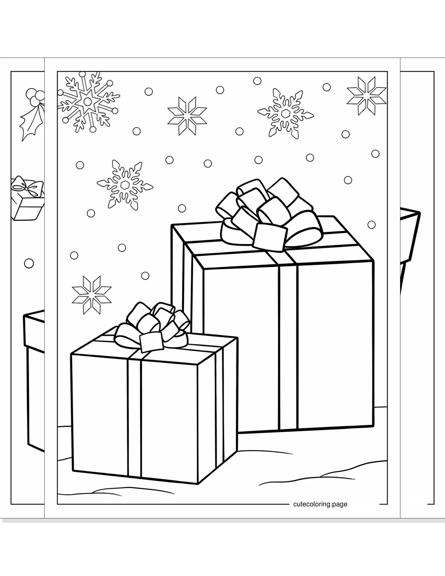 christmas present coloring pages