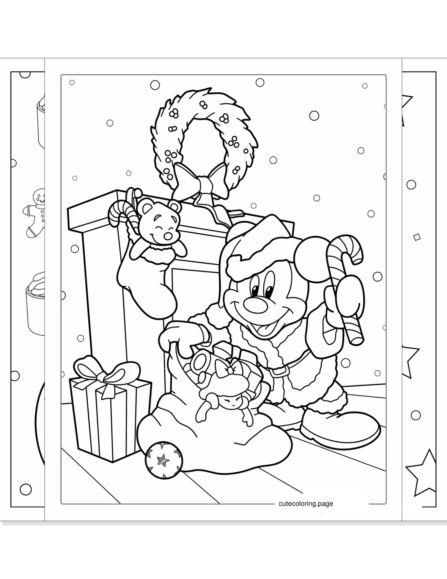 christmas stockings coloring pages