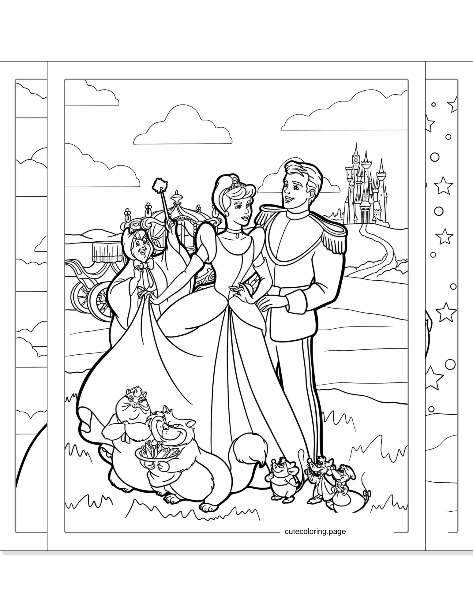 cinderella coloring pages