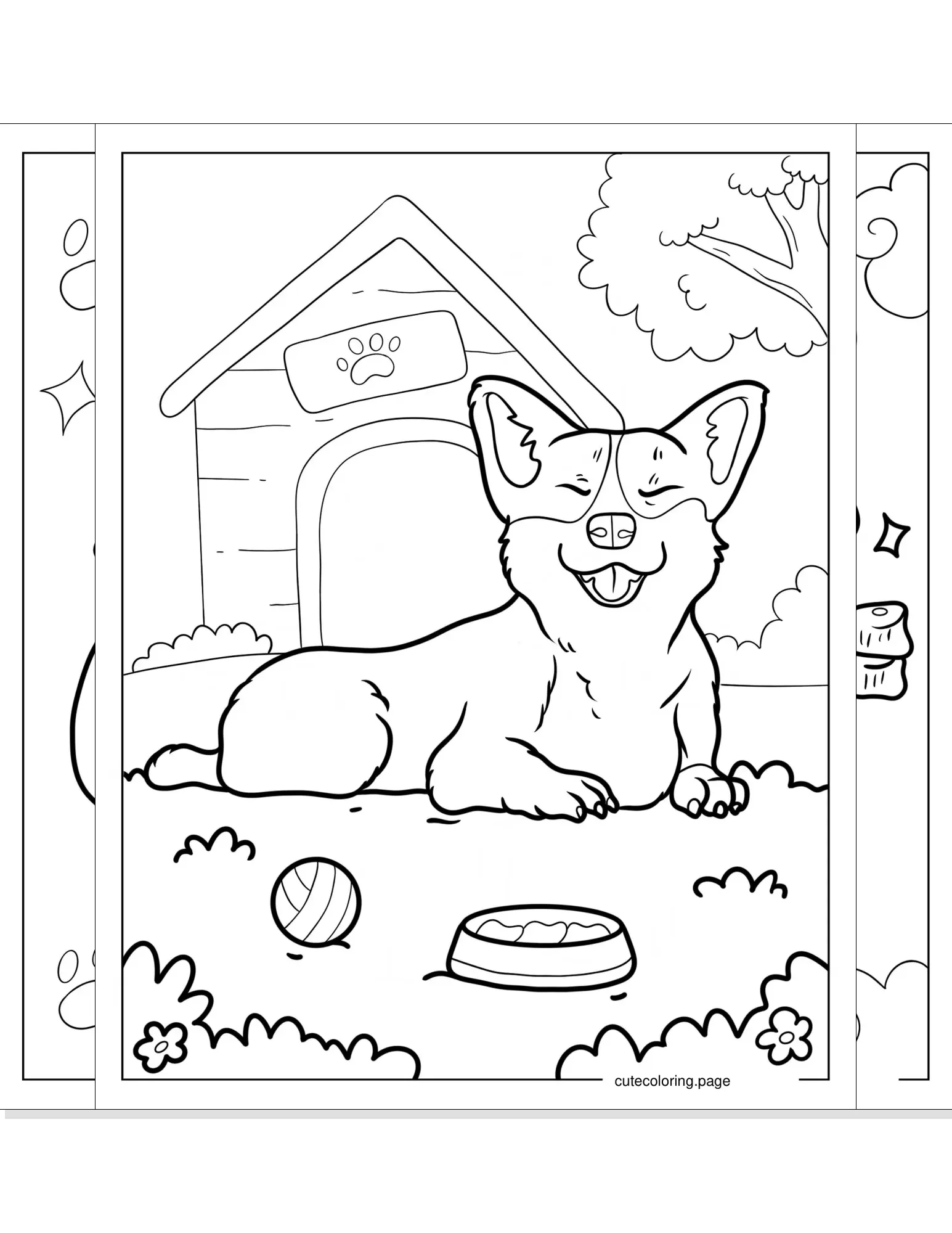 corgi coloring pages