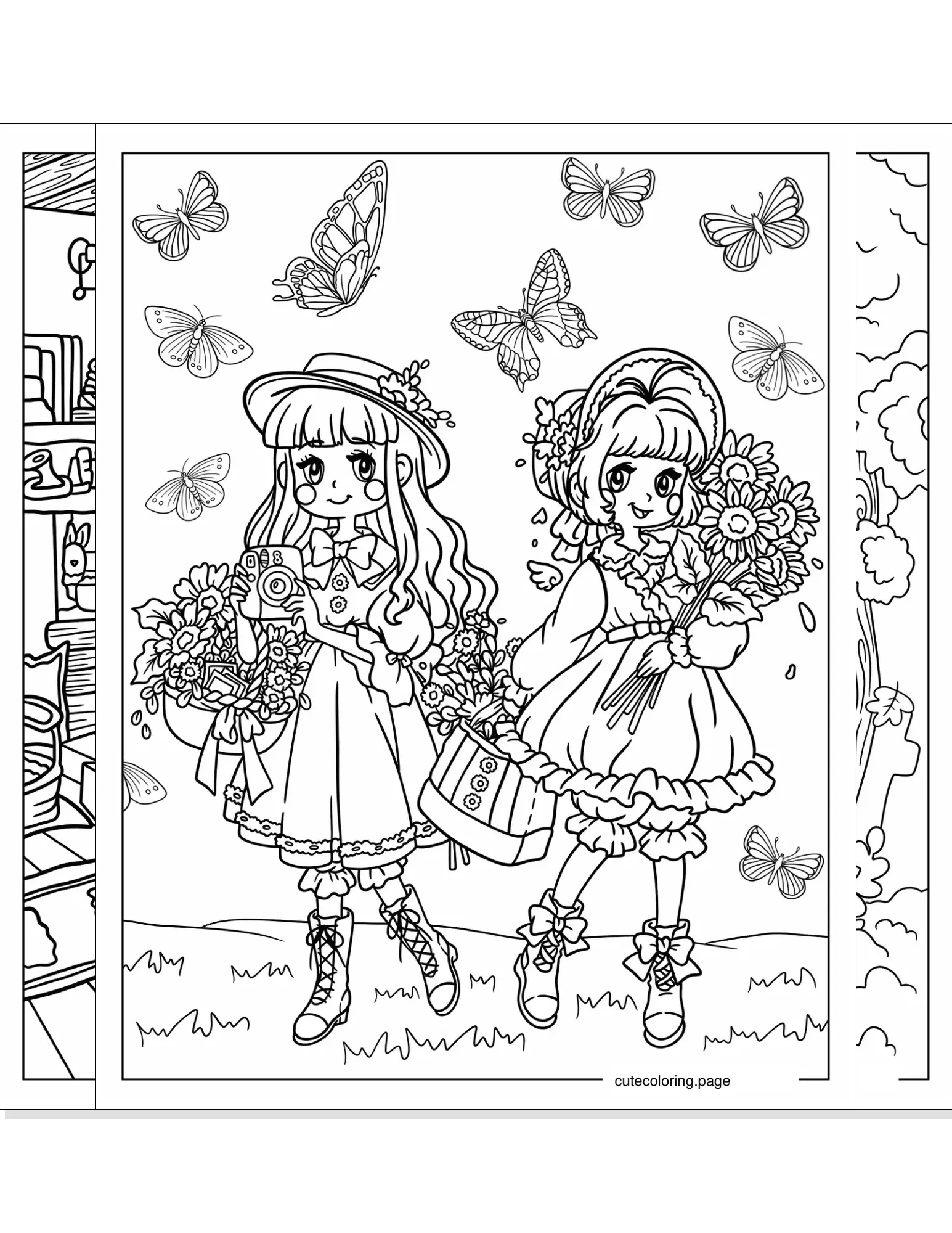 cottagecore coloring pages