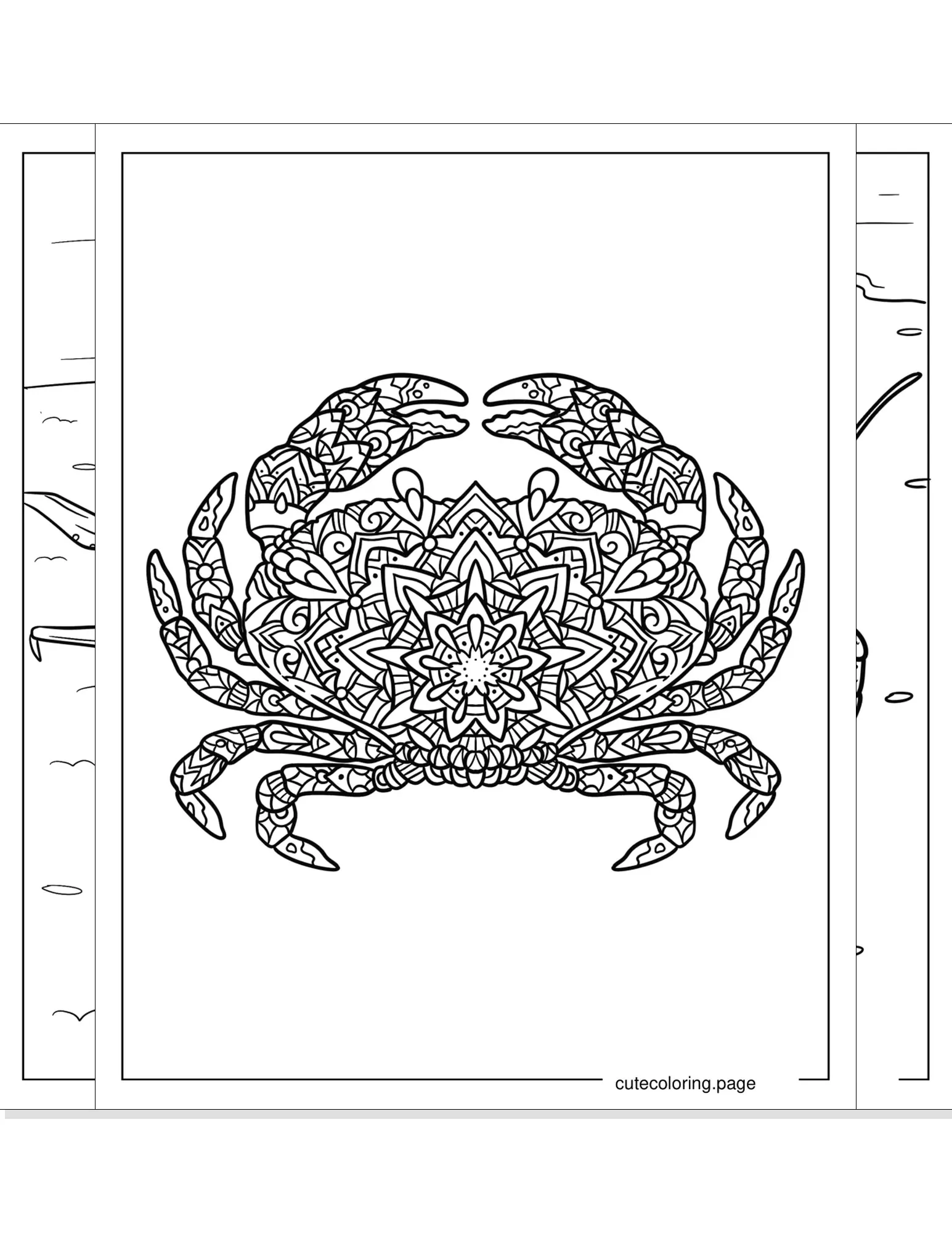 crab coloring pages