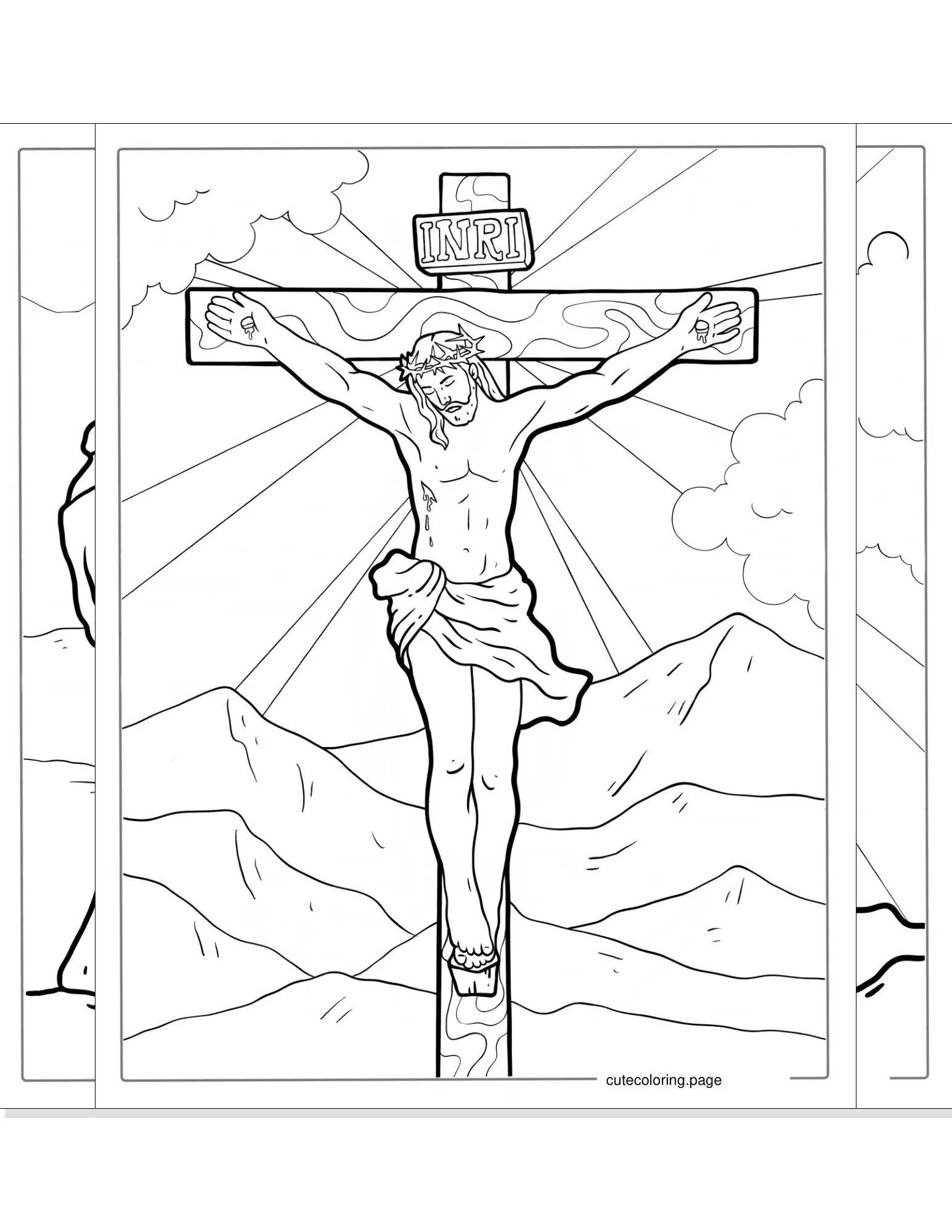 cross coloring pages