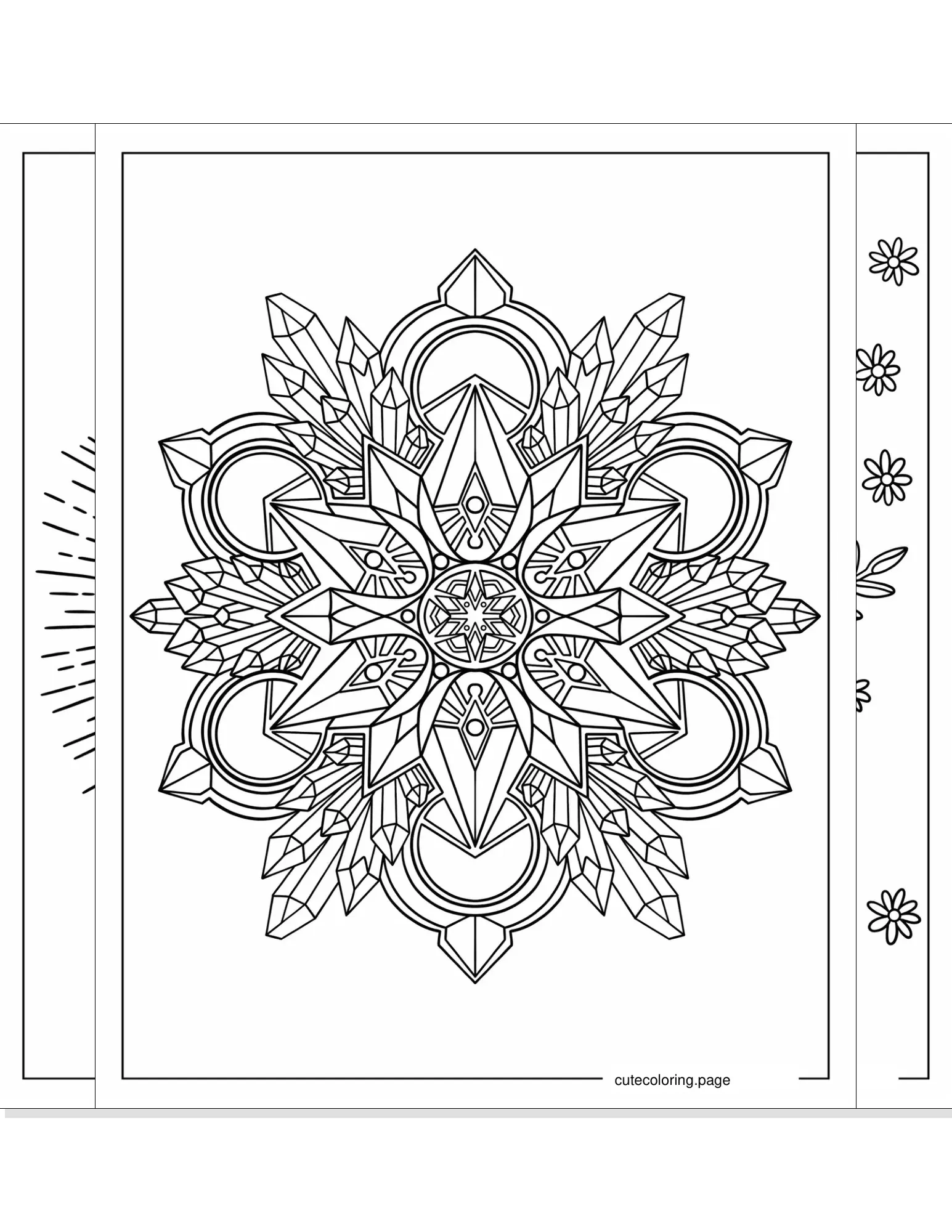 crystal coloring pages