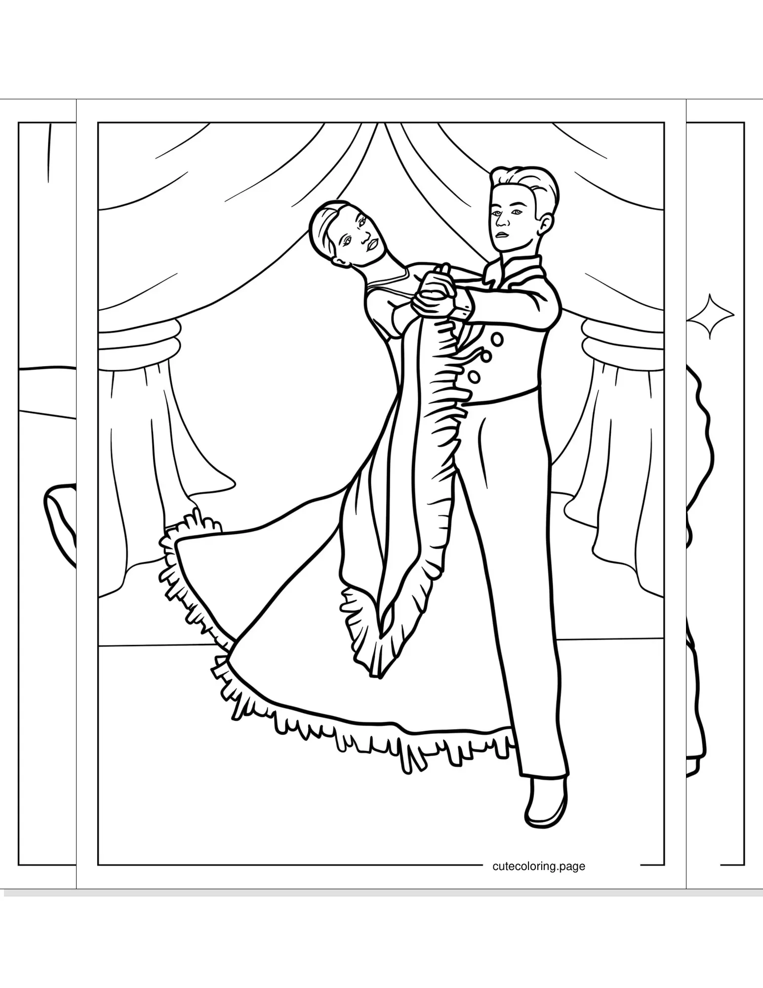 dancing coloring pages