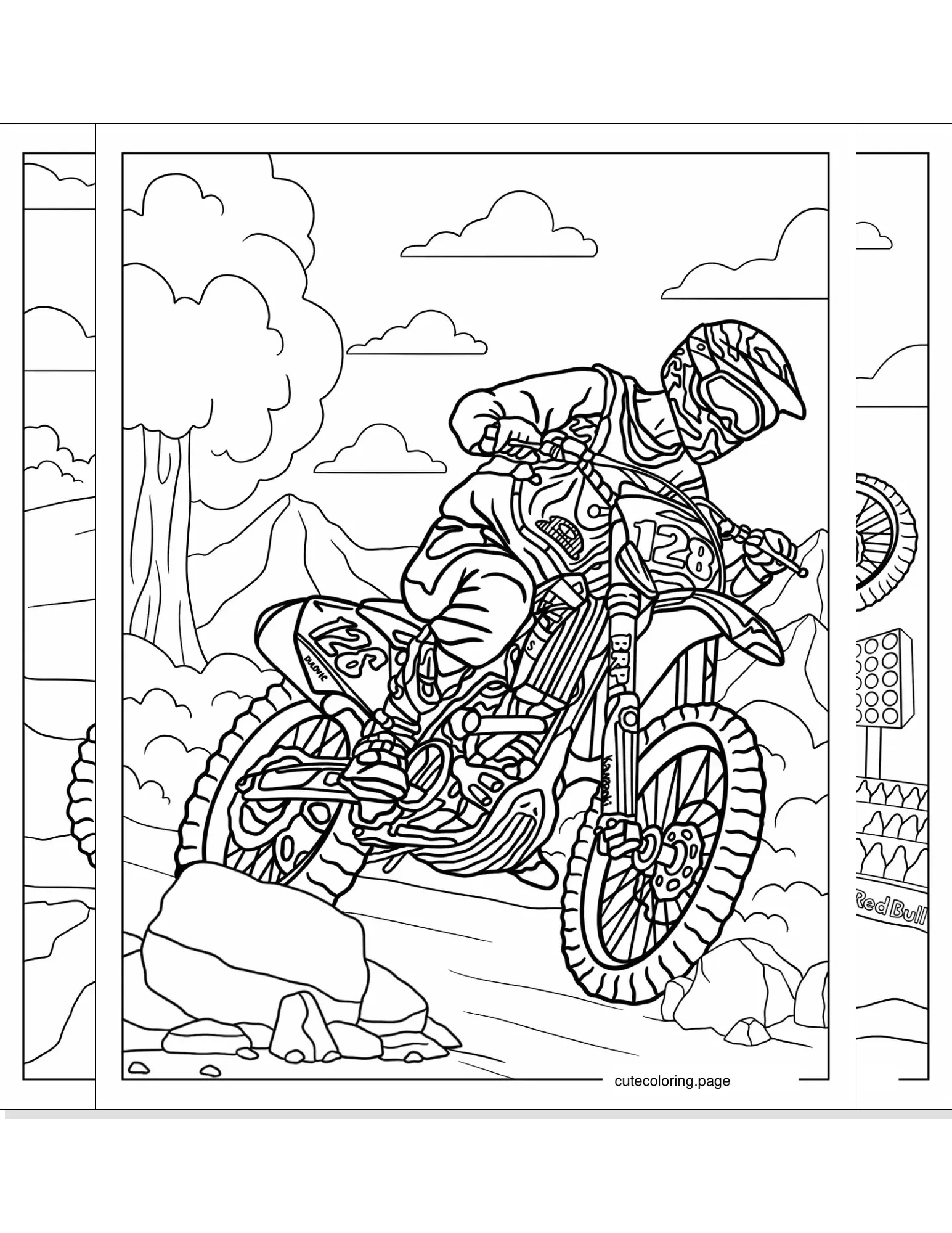 dirt bike coloring pages