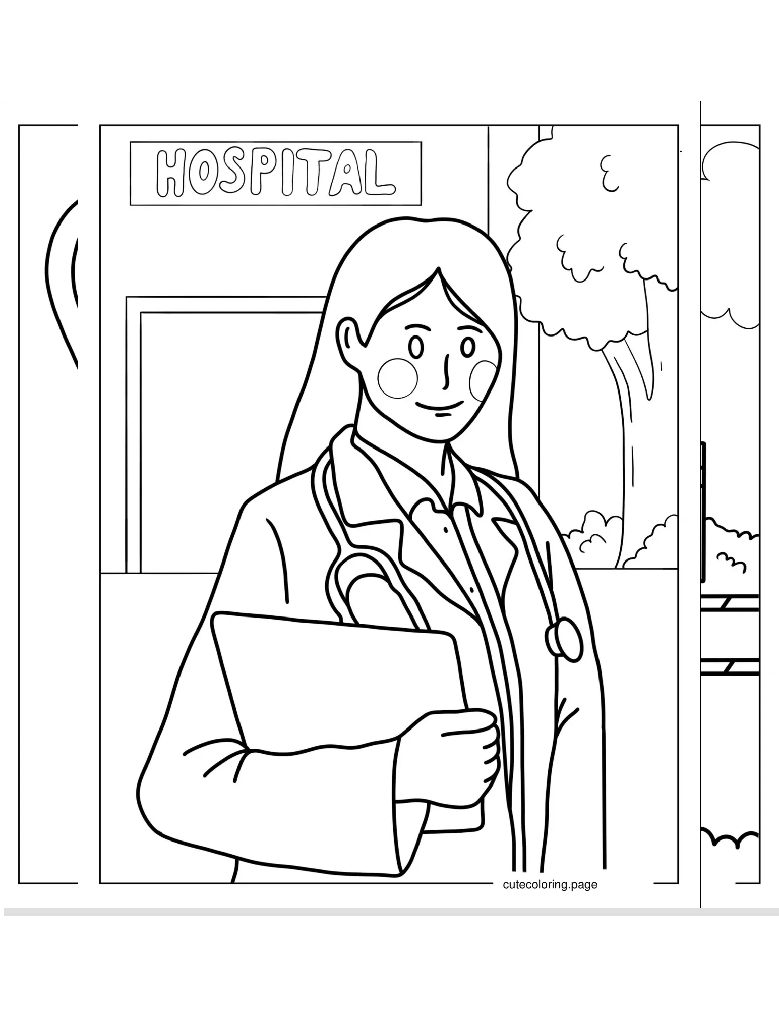 doctor nurse coloring pages