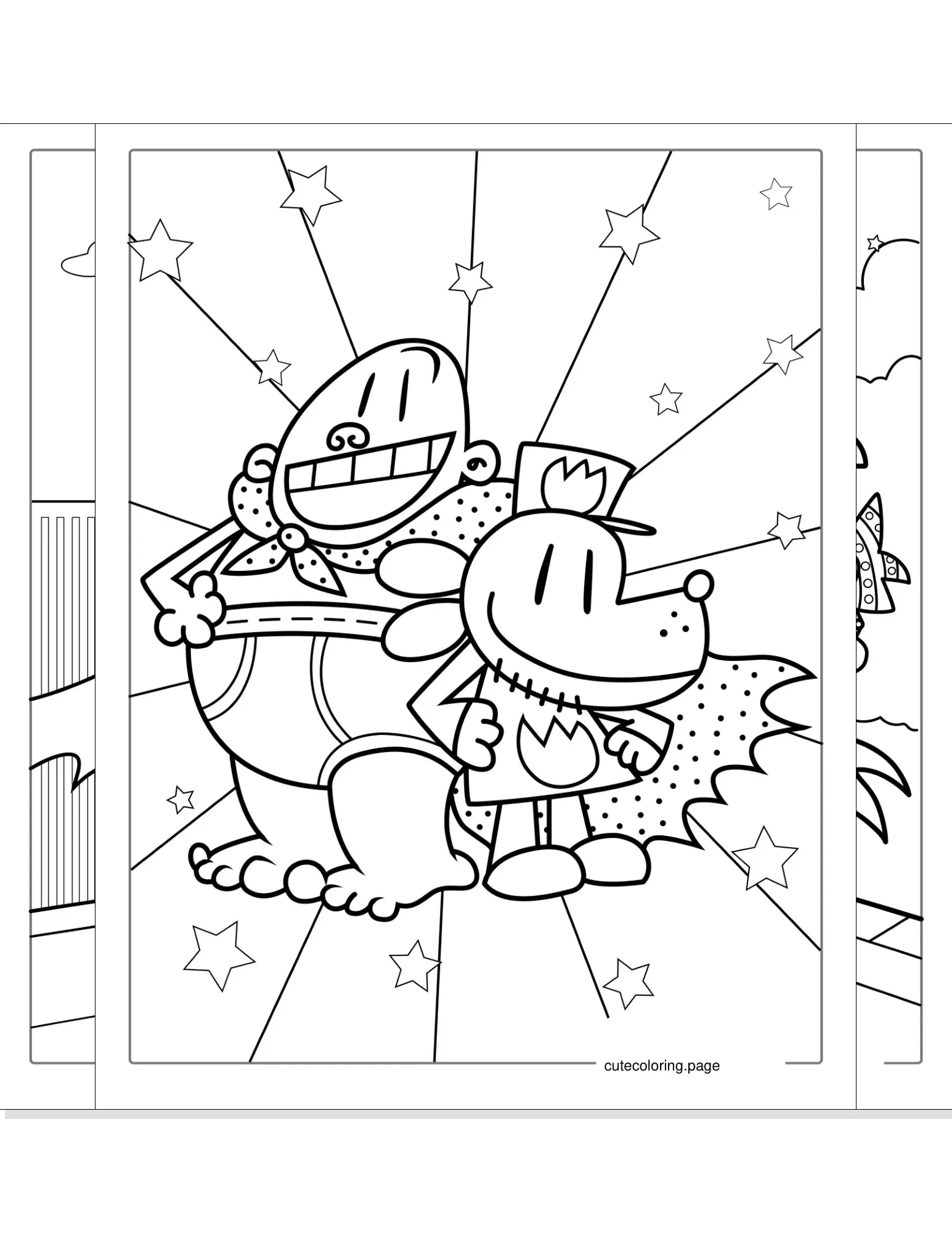 dog man coloring pages