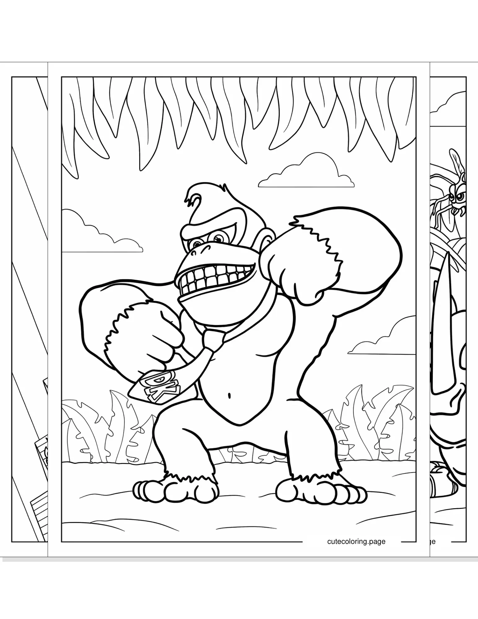 donkey kong coloring pages