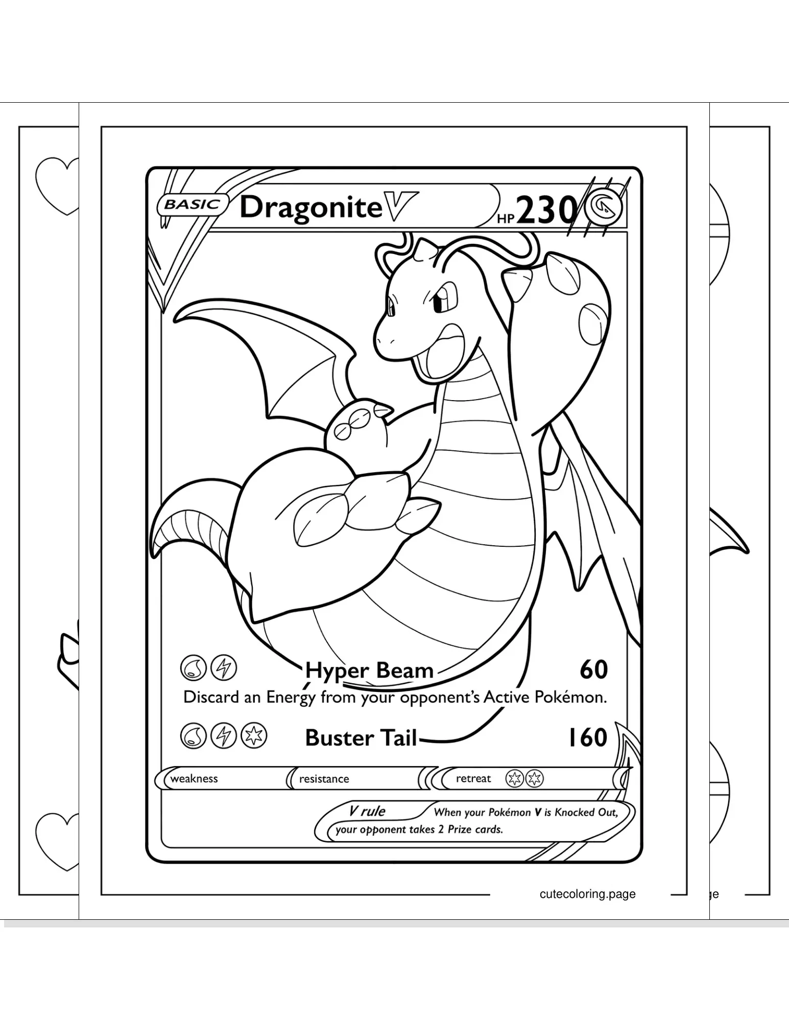 dragonite coloring pages