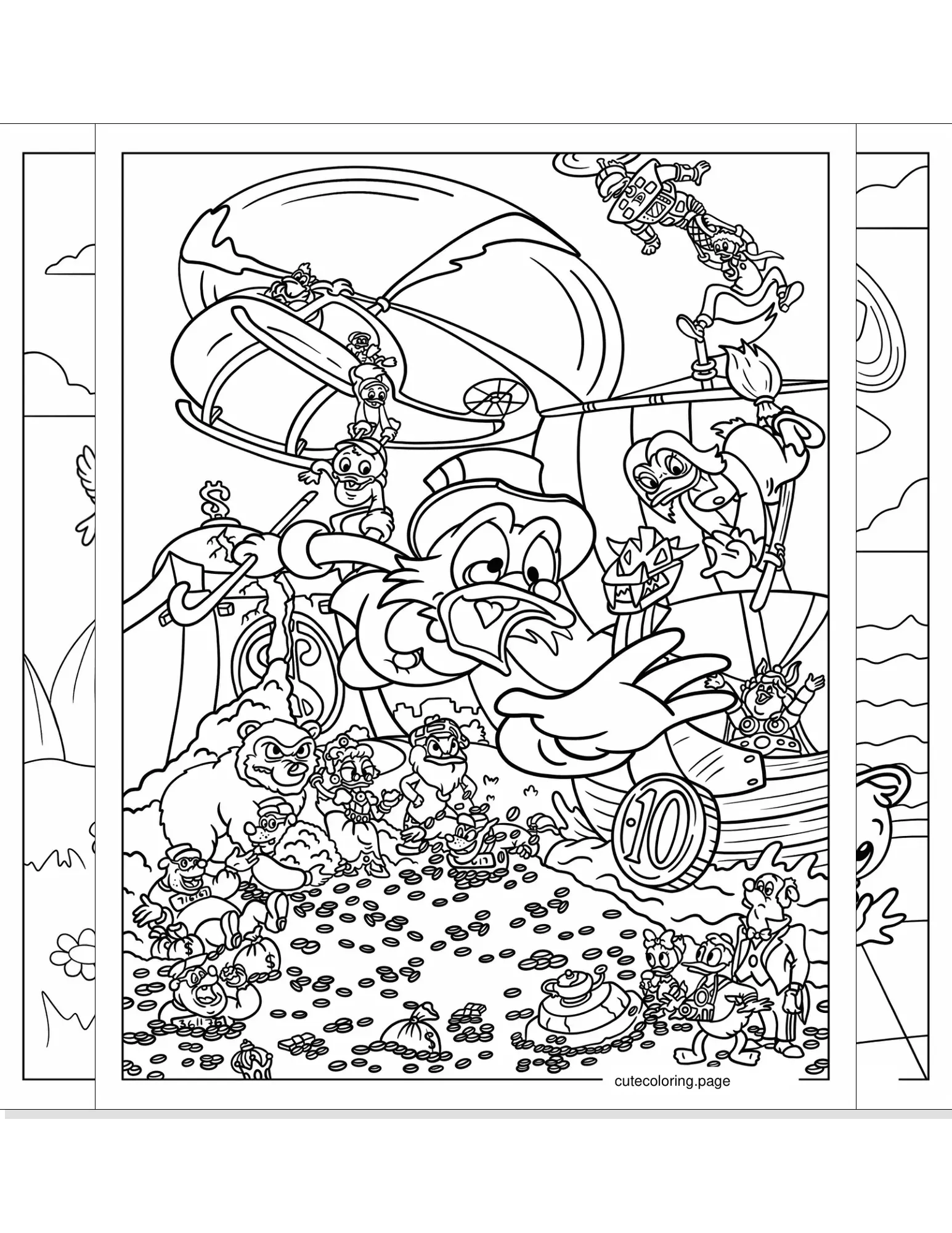 ducktales coloring pages