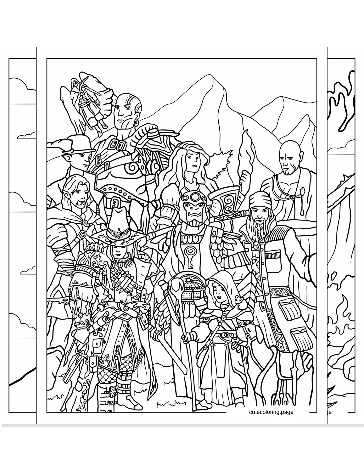 dungeons and dragons coloring pages