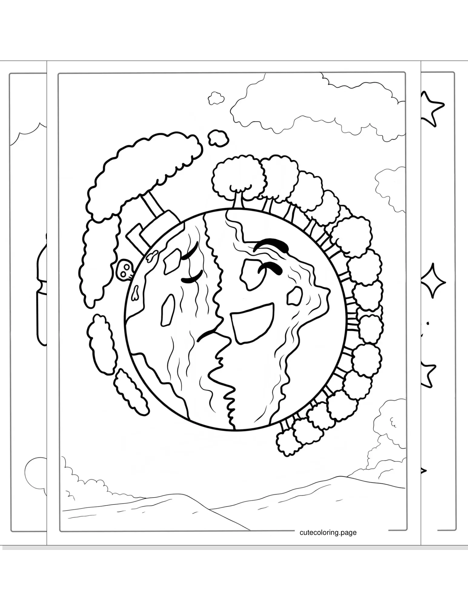 earth coloring pages