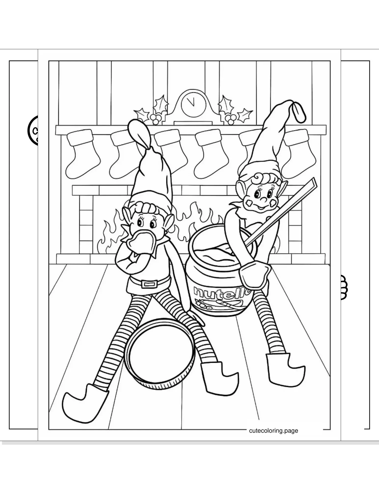 elf coloring pages