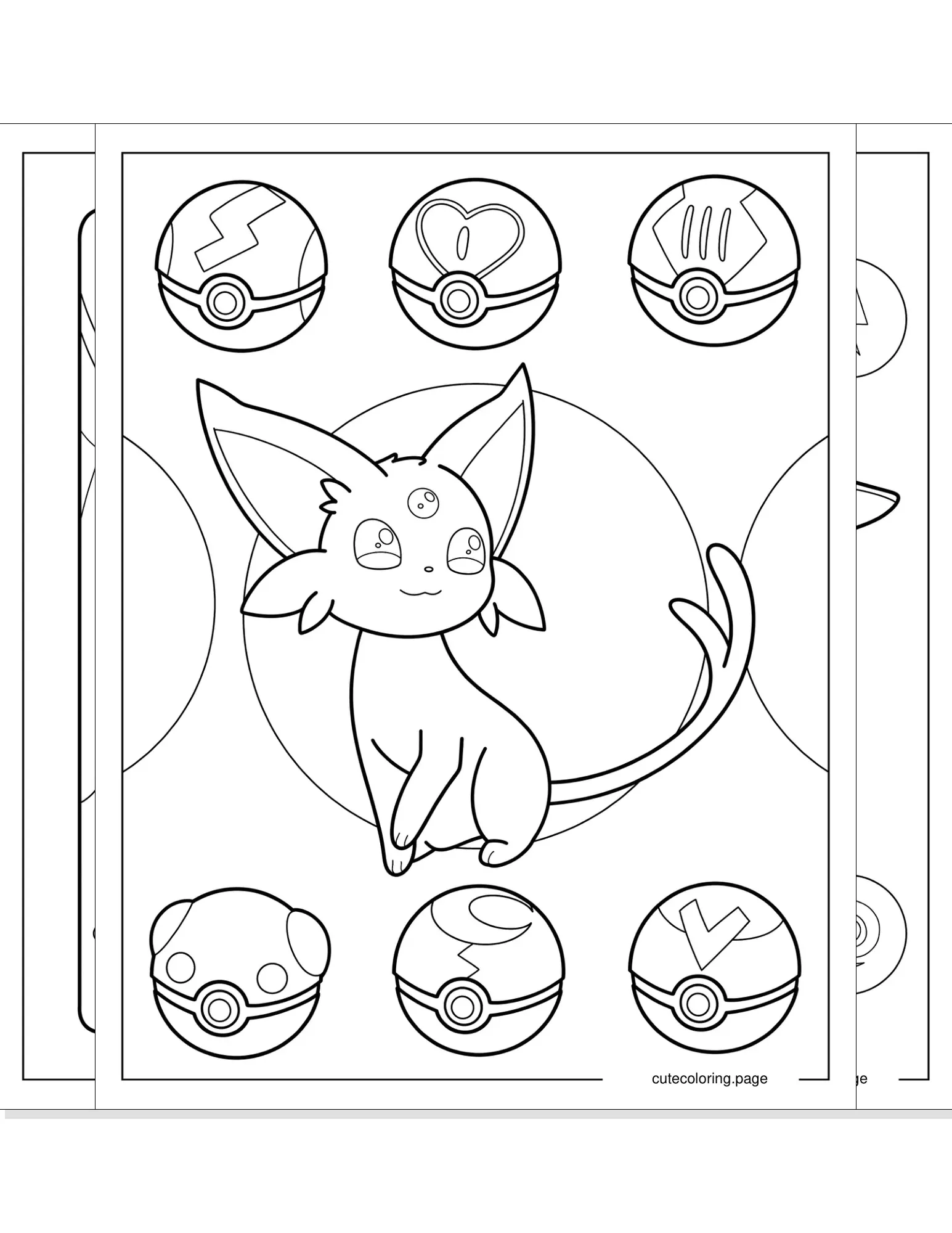 espeon coloring pages