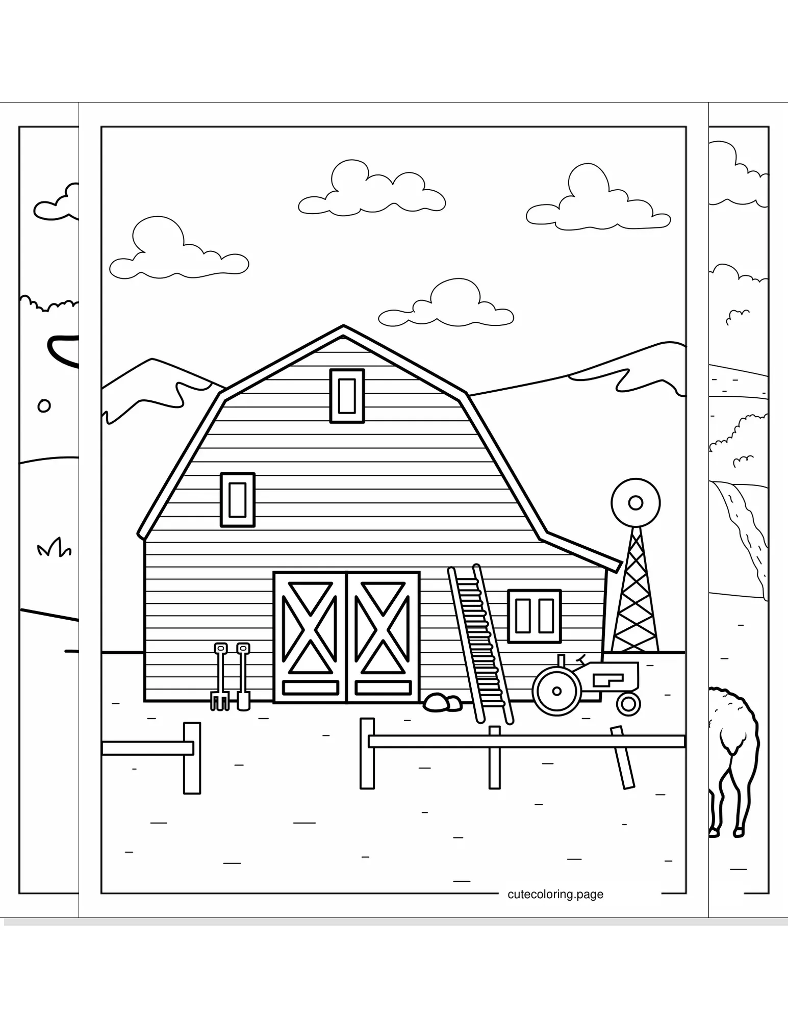 farm coloring pages