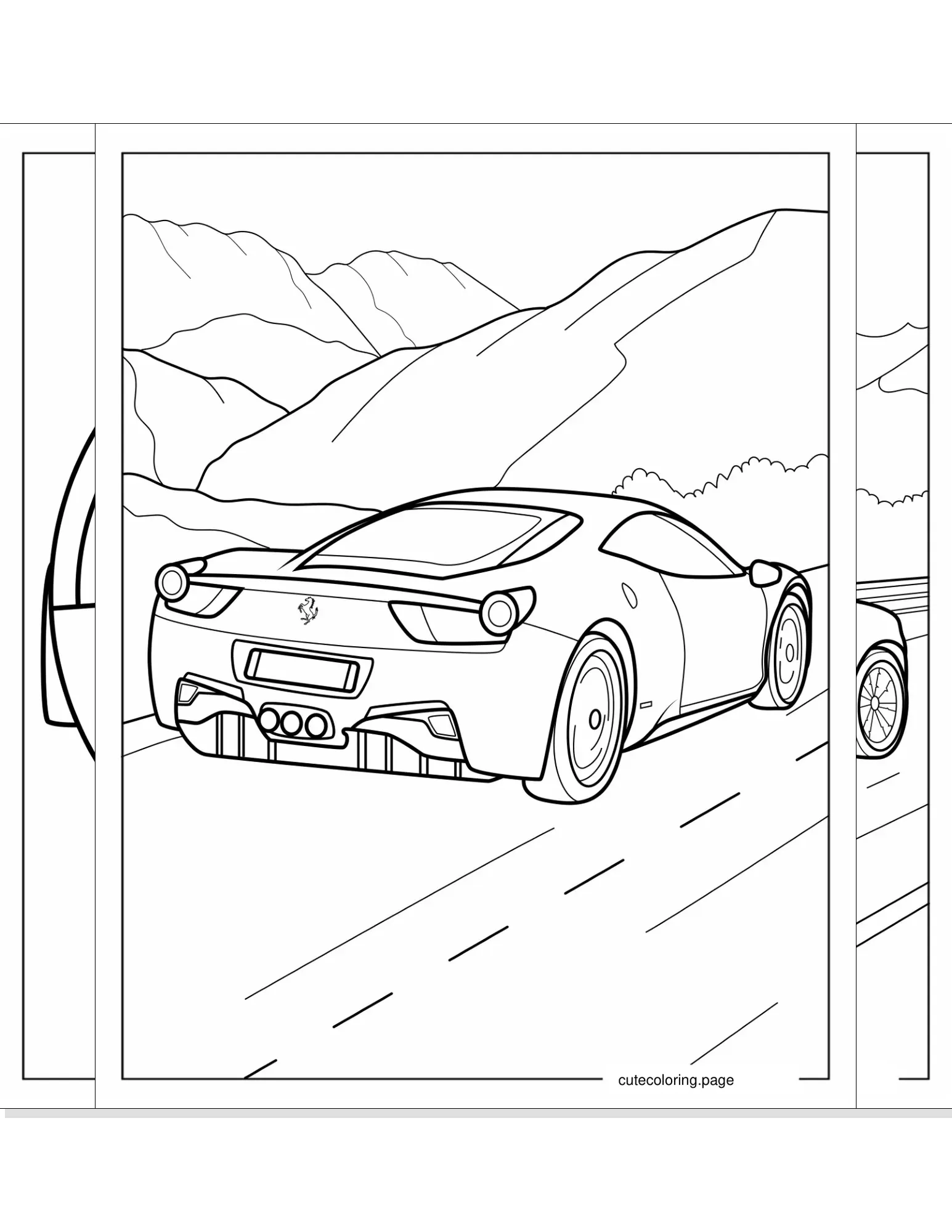 ferrari coloring pages