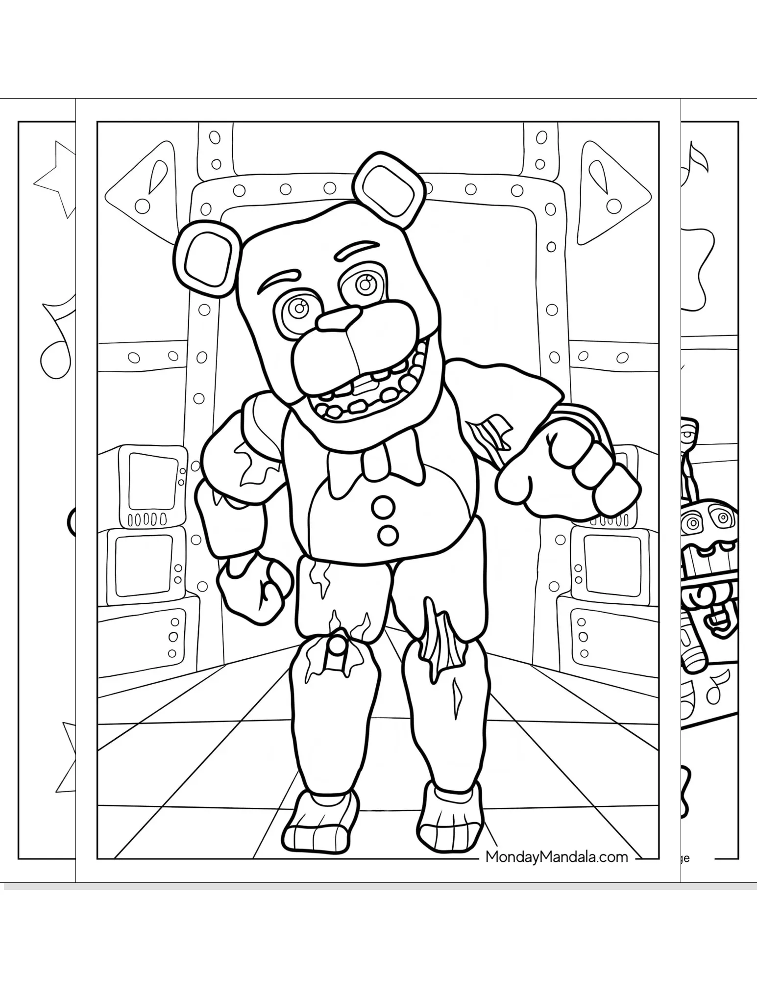 five nights at freddys coloring pages