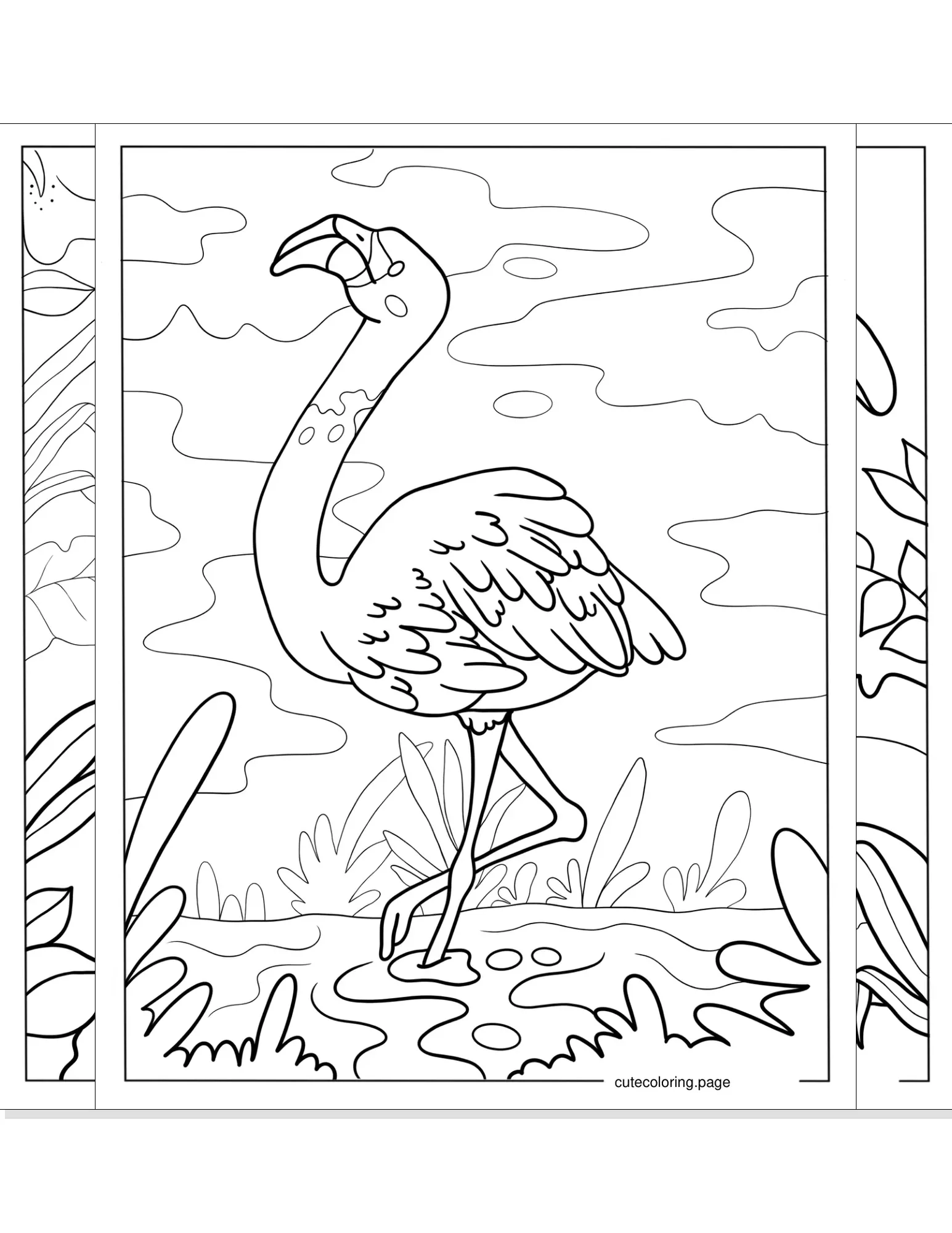 flamingo coloring pages