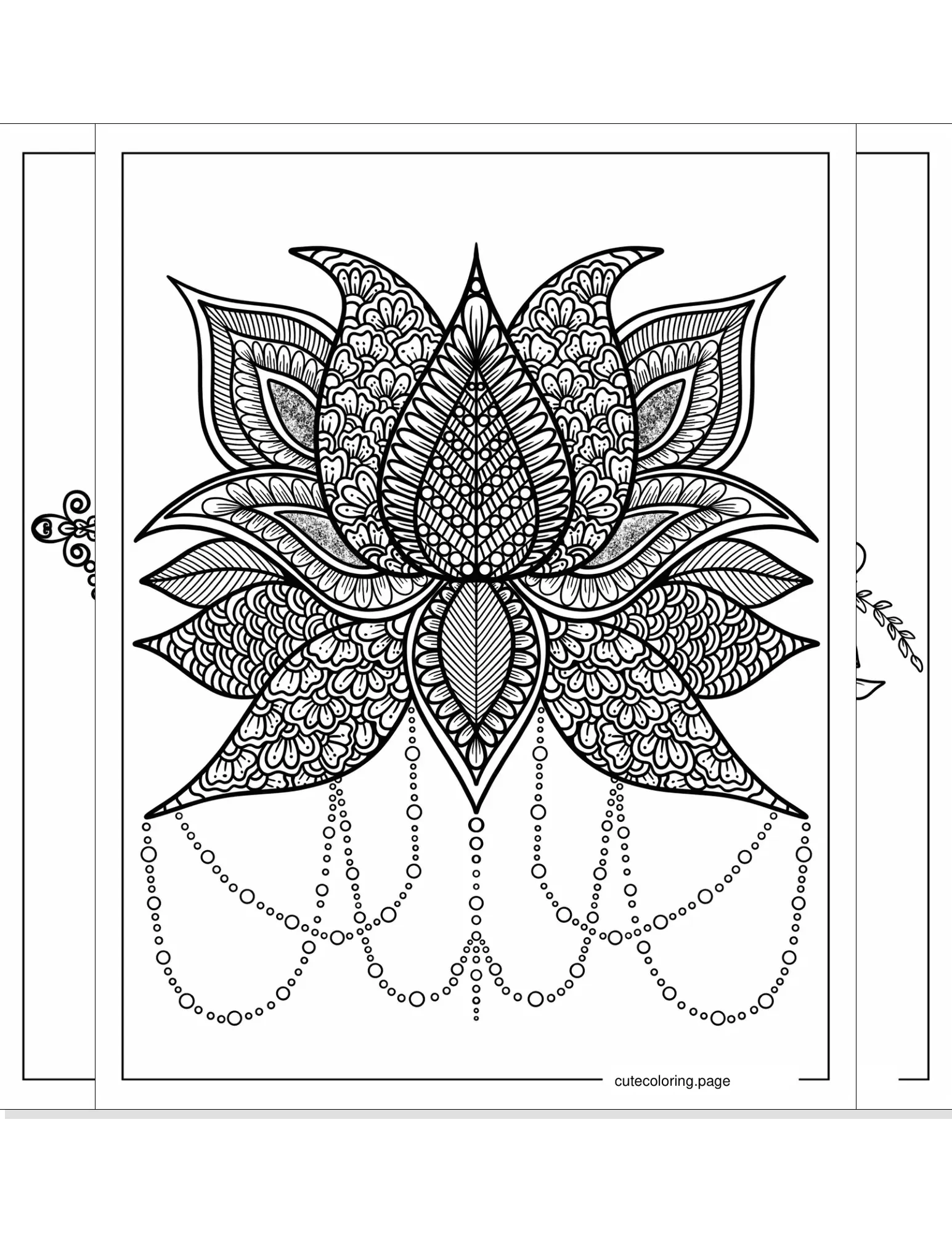 flower mandala coloring pages