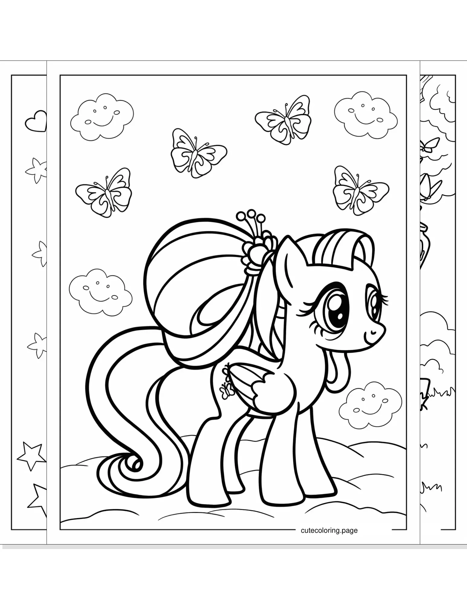 fluttershy coloring pages