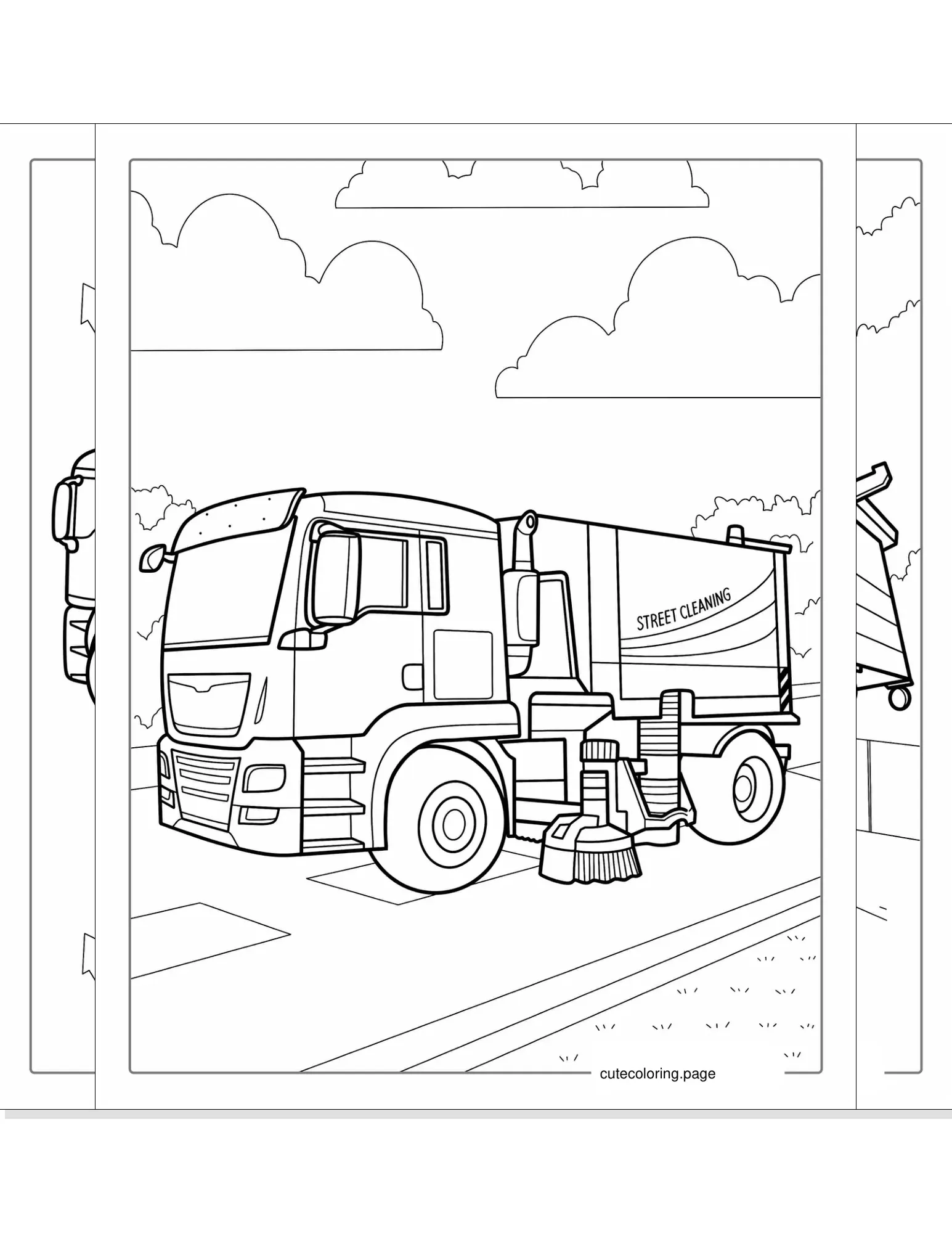 garbage truck coloring pages