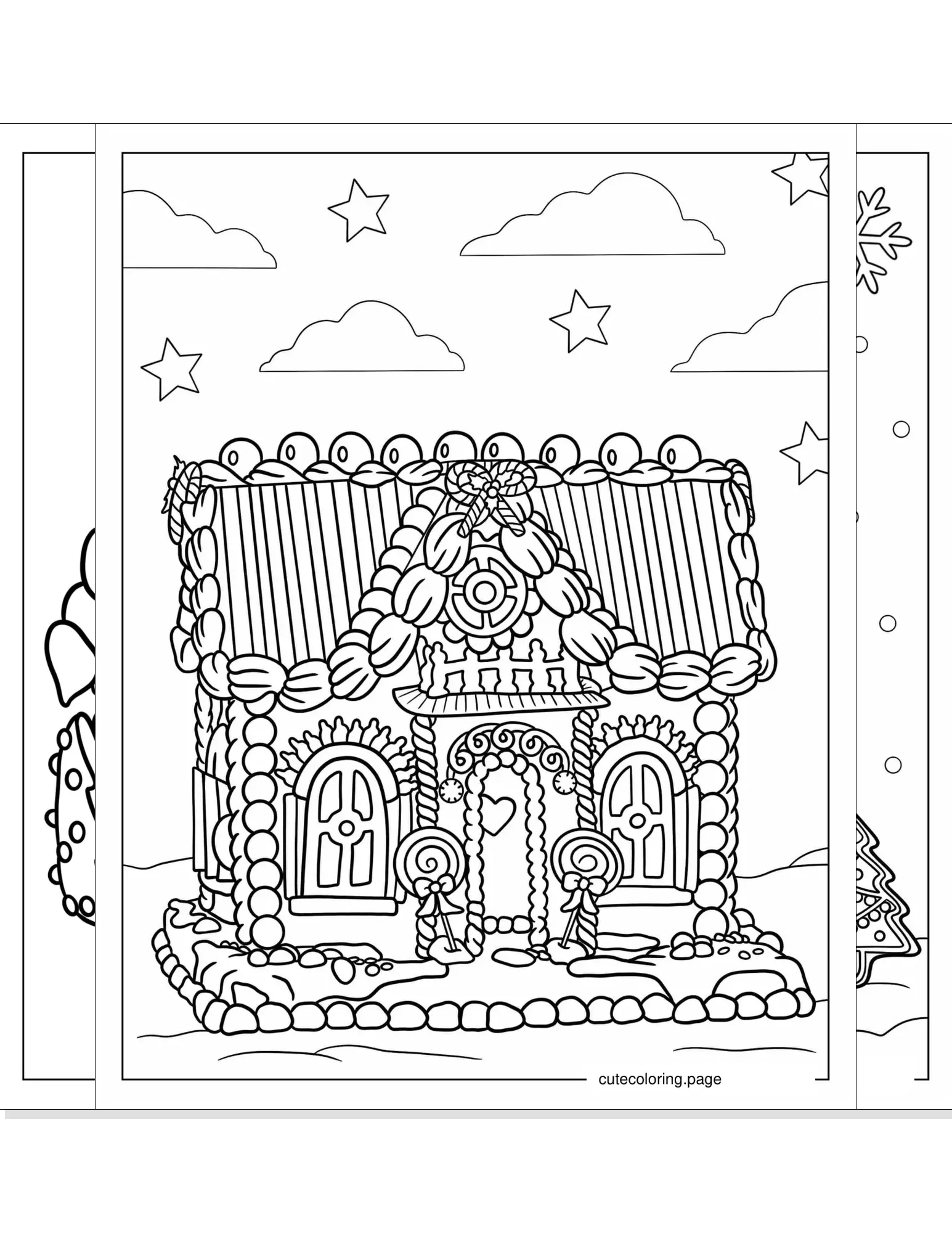 gingerbread house coloring pages